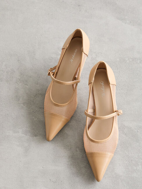Te chichi「ポインテッドチュールパンプス」|パンプス|ベージュ
