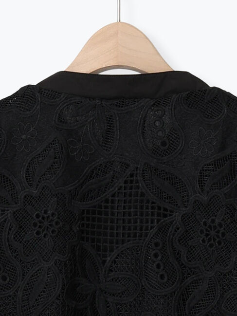 Samansa Mos2「切り替えレースブルゾン」|ブルゾン・スタジャン|