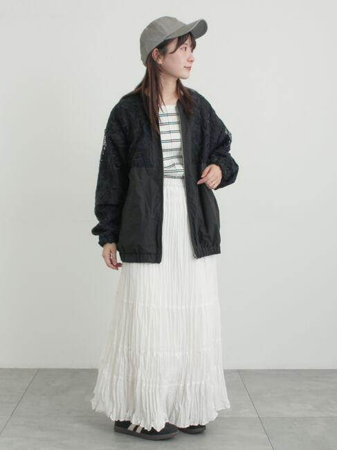 Samansa Mos2「切り替えレースブルゾン」|ブルゾン・スタジャン|