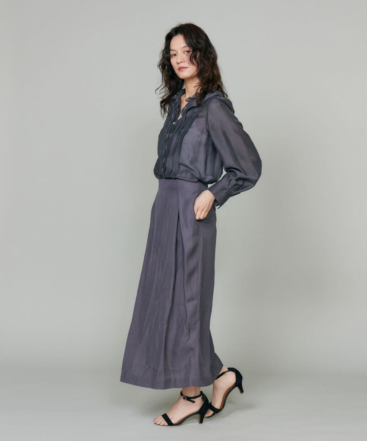 la veille by SUPERIOR CLOSET「3月ラップ風スカート」|タイト|