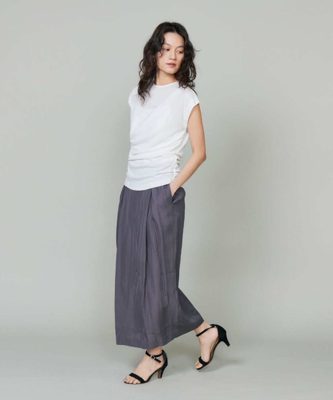 la veille by SUPERIOR CLOSET「3月ラップ風スカート」|タイト|