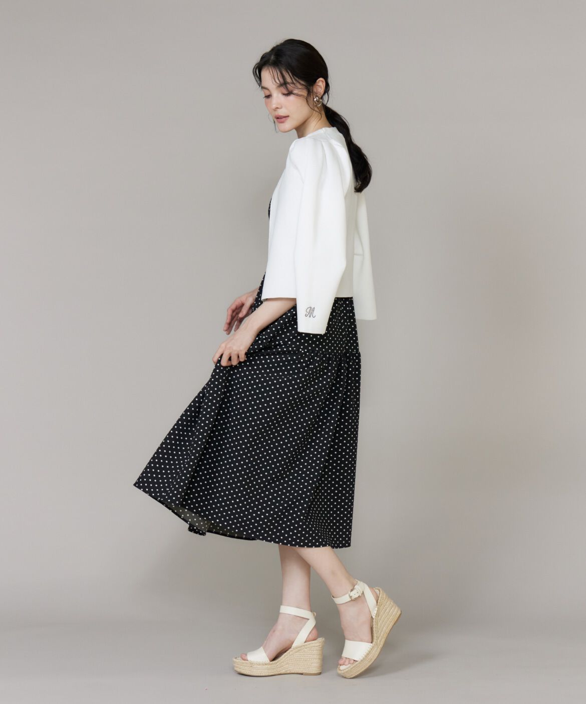 Maglie le cassetto「ロゴ刺繍ジップカーディガン」|カーディガン|