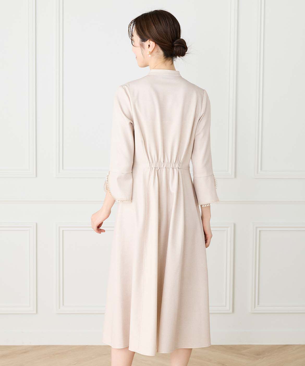 ef-de Black「ラッフル七分袖ワンピース」|ワンピース|