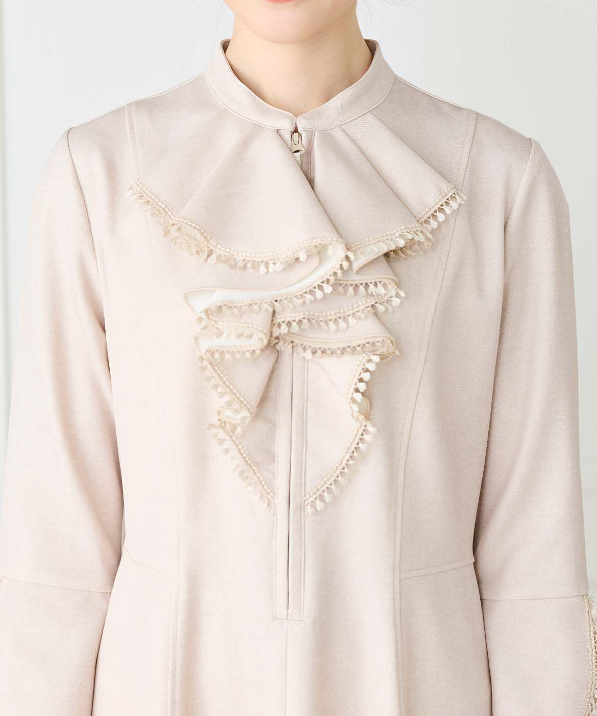 ef-de Black「ラッフル七分袖ワンピース」|ワンピース|