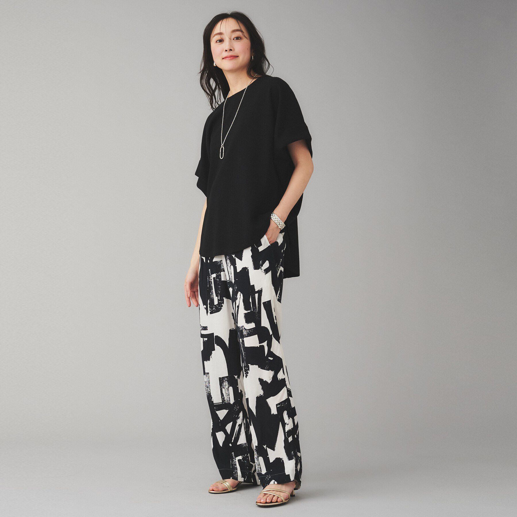 UNTITLED「【Munich】ダブルフェイスブークレータックショルダートップス」|Tシャツ・カットソー|