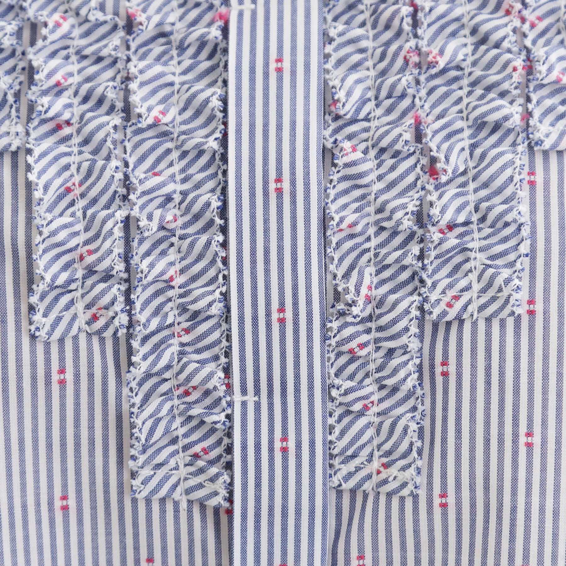 Reflect「【接触冷感】八分袖フロントフリルブラウス」|シャツ・ブラウス|