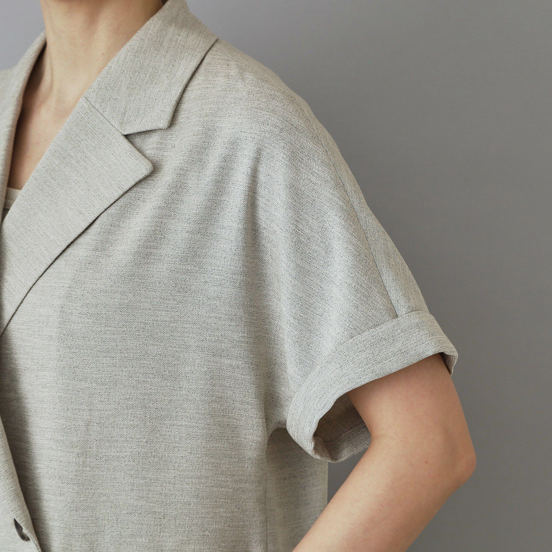 DRESSTERIOR「【UVカット/接触冷感/吸水速乾/セットアップ可】ウォッシャブル リネンライクドルマンジャケット」|テーラードジャケット|