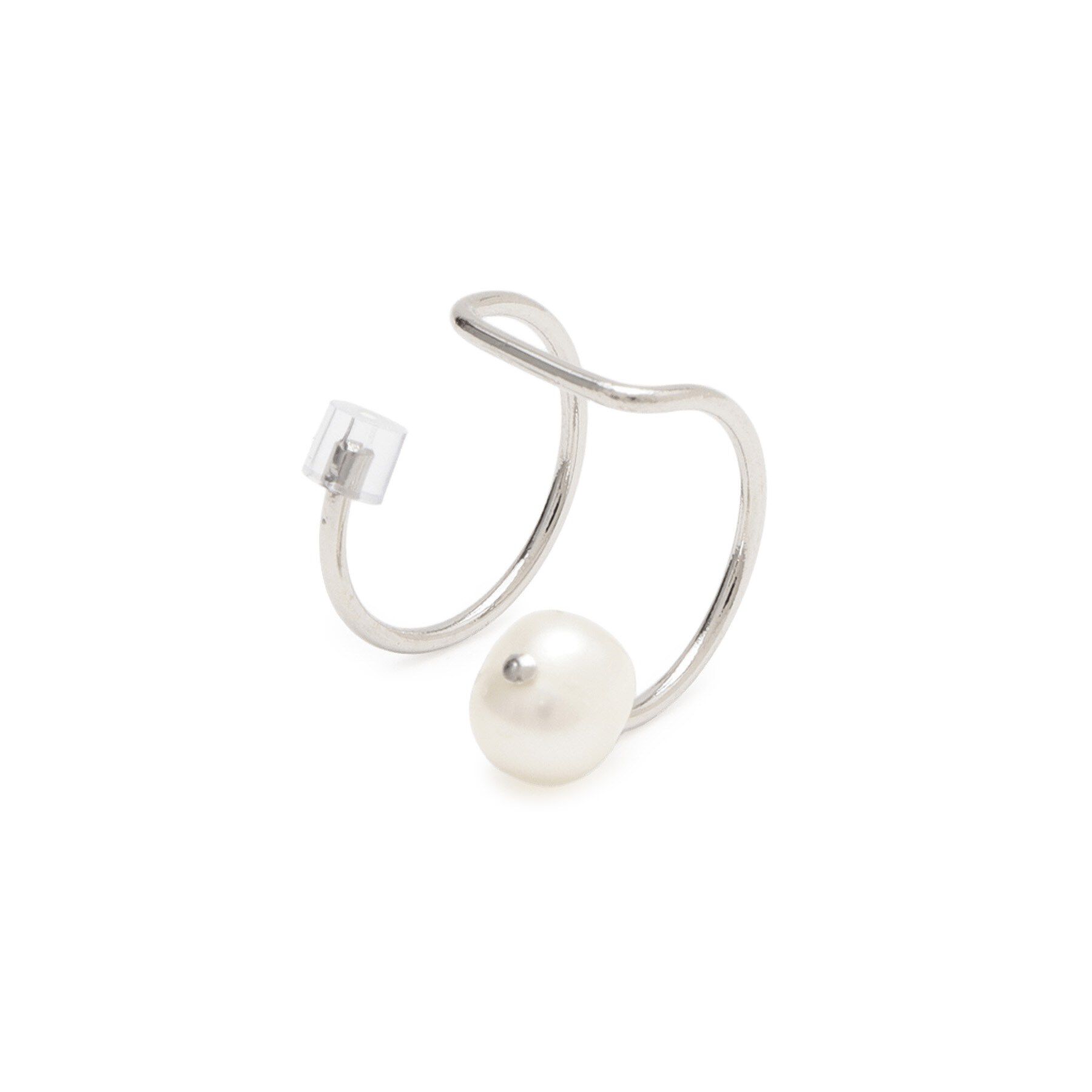 DRESSTERIOR「淡水パール付きイヤーカフ」|イヤリング|