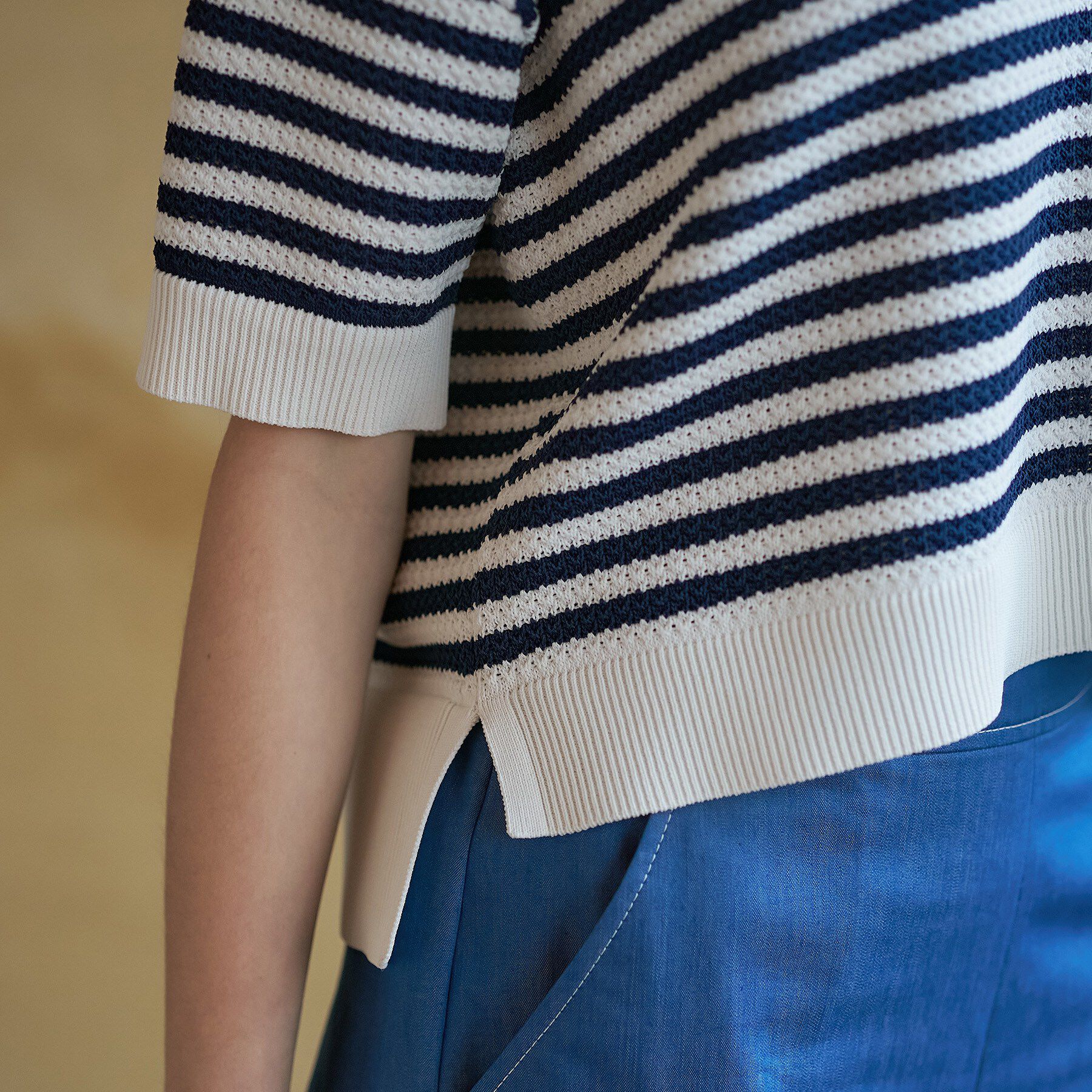 DRESSTERIOR「ウォッシャブルスキッパークロップドニット」|ニット・セーター|