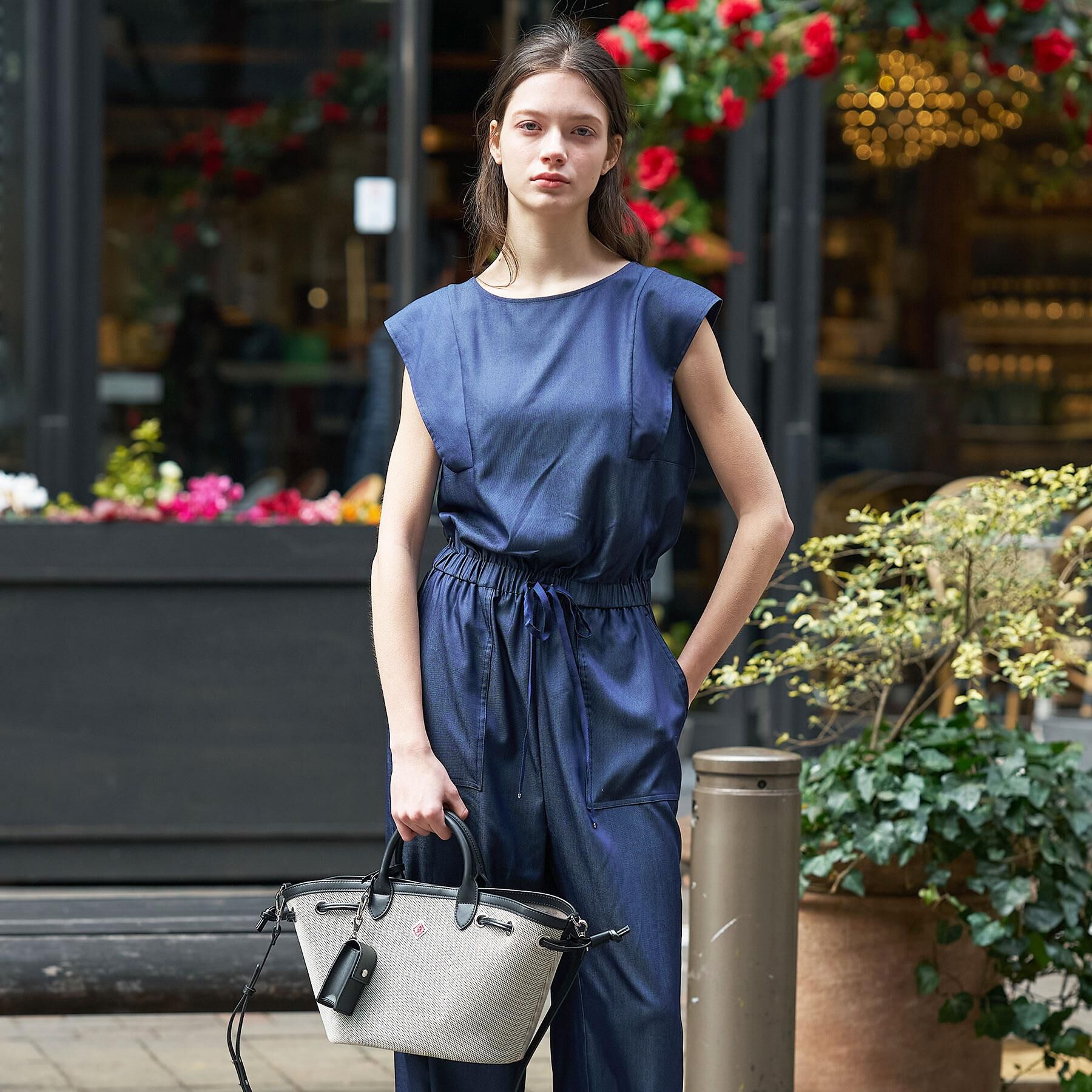 DRESSTERIOR「【ウォッシャブル】フレンチスリーブ コンビネゾン」|オールインワン|