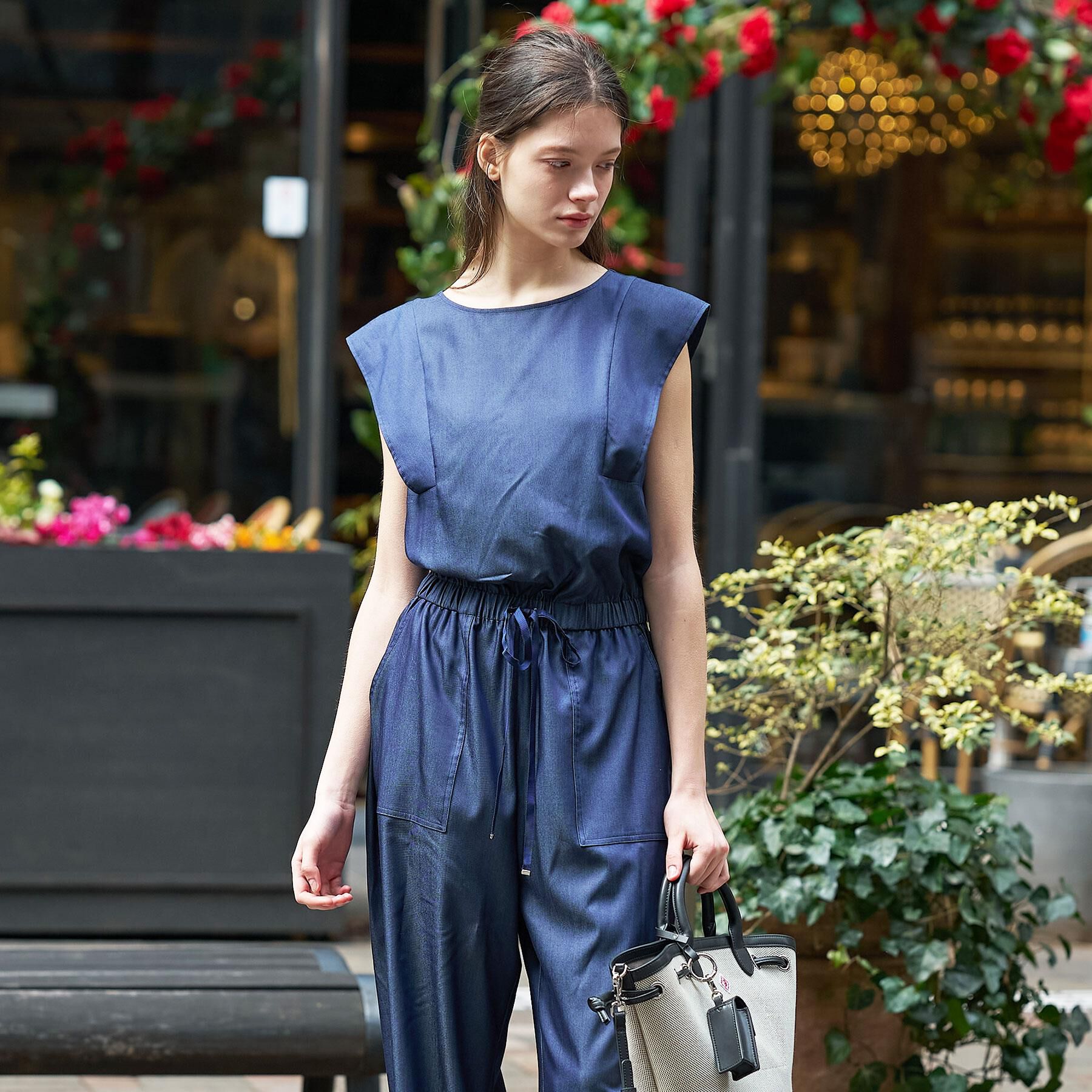 DRESSTERIOR「【ウォッシャブル】フレンチスリーブ コンビネゾン」|オールインワン|