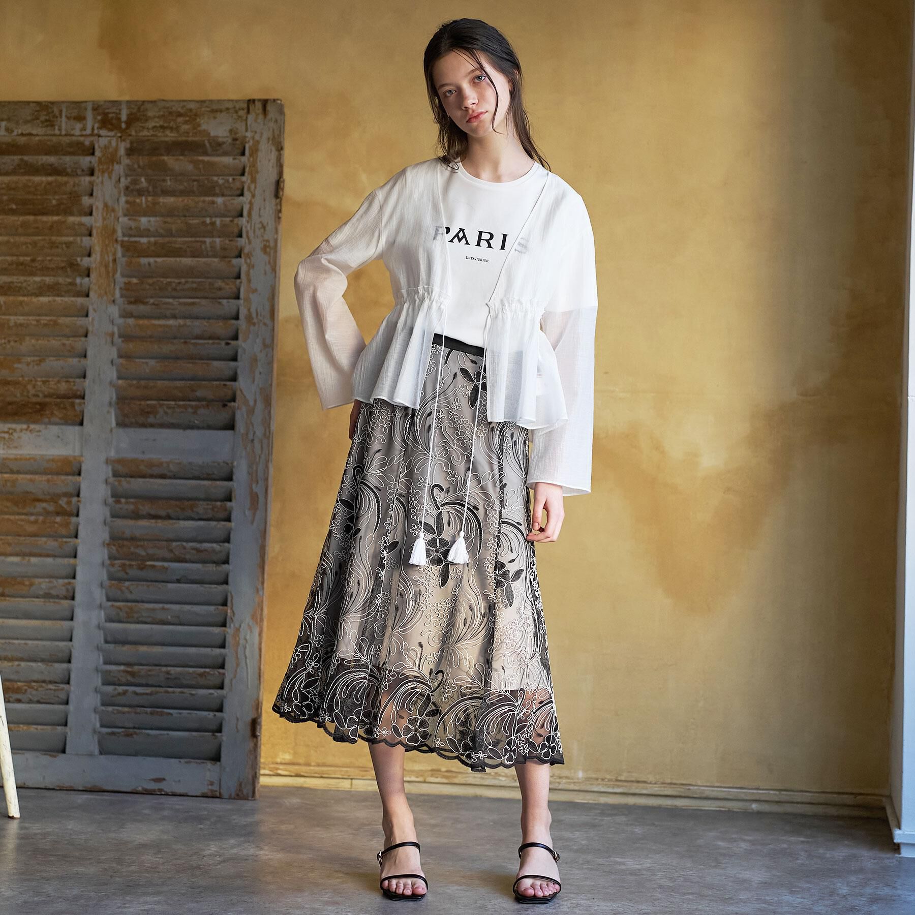 DRESSTERIOR「シアー カーディガンブラウス」|シャツ・ブラウス|