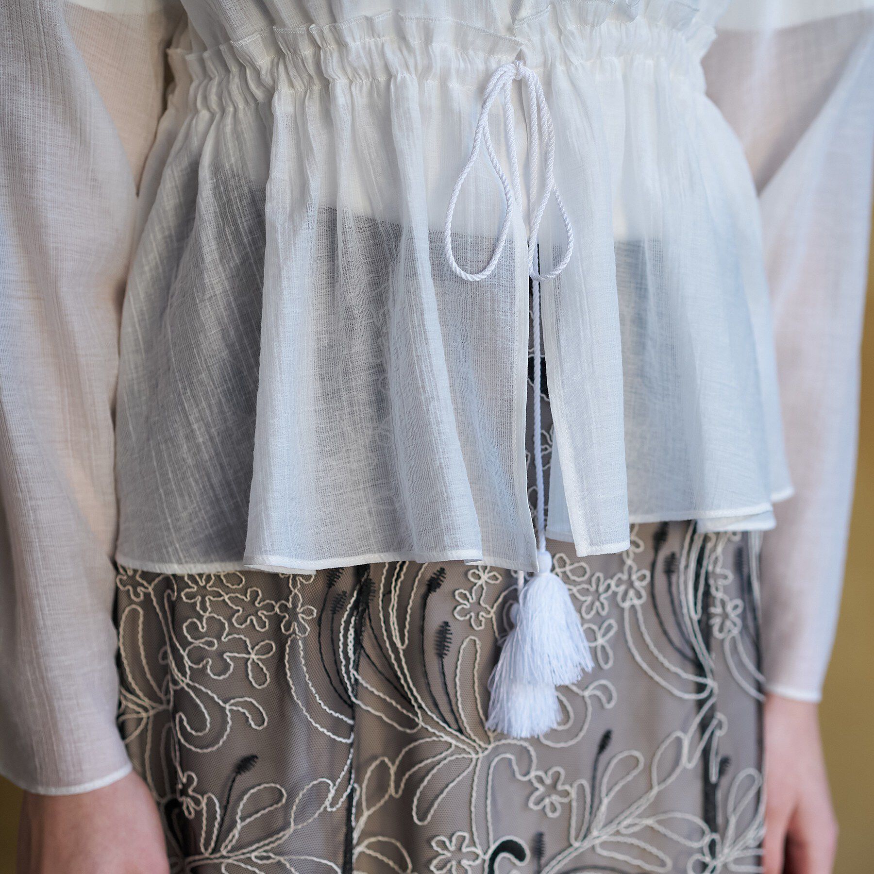 DRESSTERIOR「シアー カーディガンブラウス」|シャツ・ブラウス|