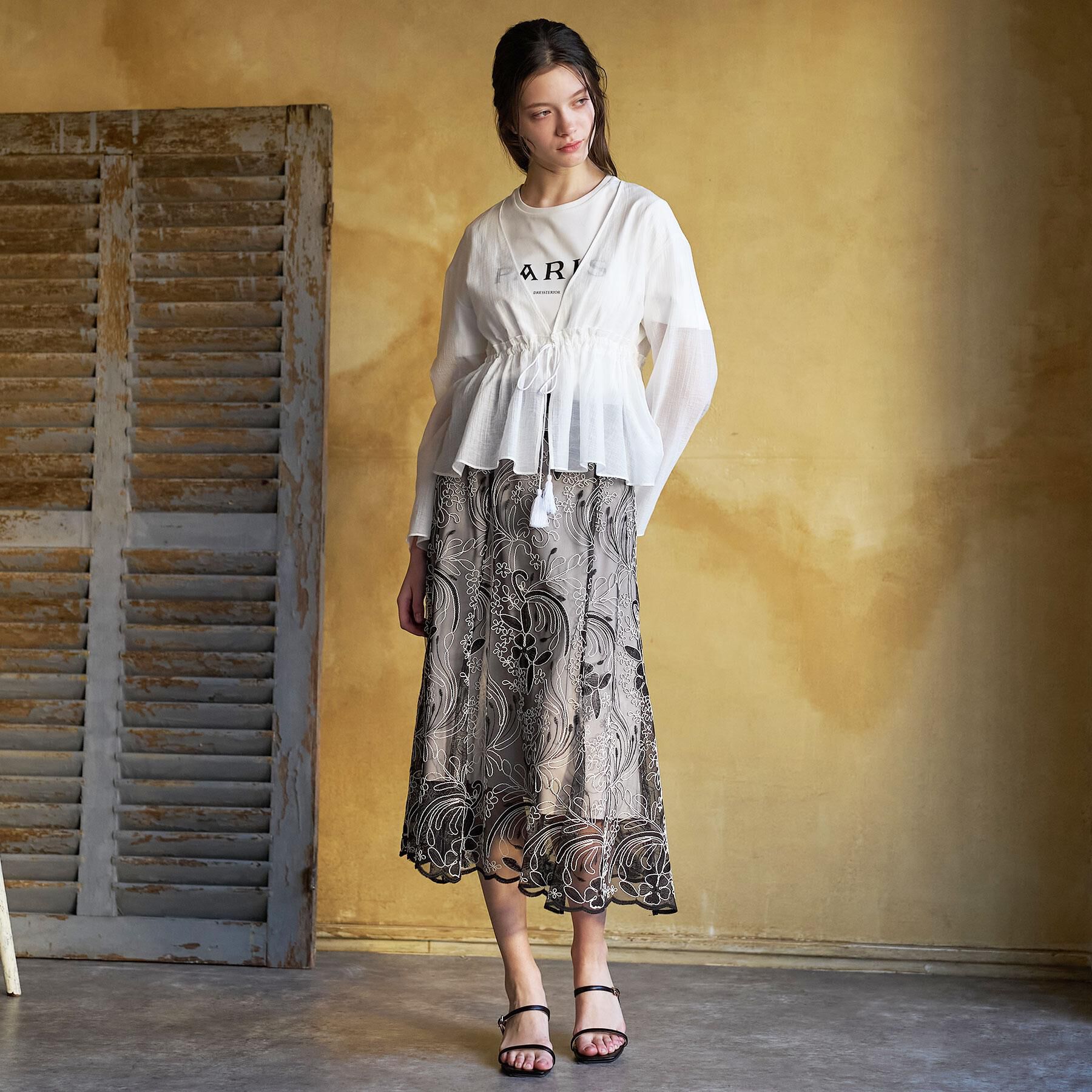 DRESSTERIOR「シアー カーディガンブラウス」|シャツ・ブラウス|