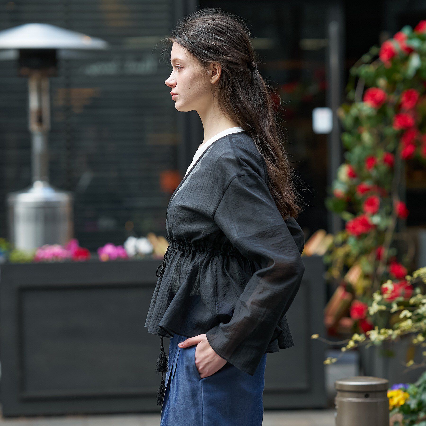 DRESSTERIOR「シアー カーディガンブラウス」|シャツ・ブラウス|