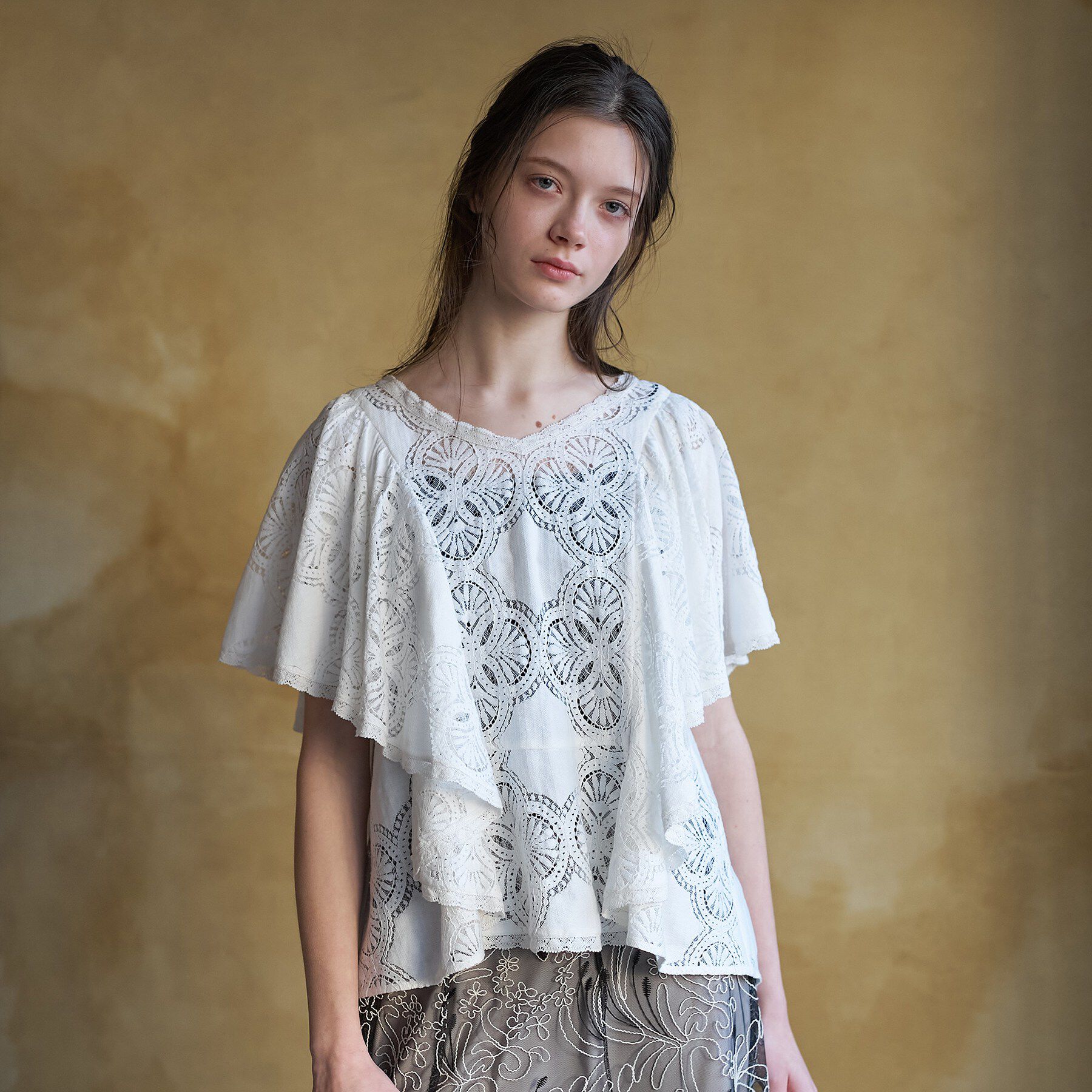 DRESSTERIOR「ラッセルレース ブラウス」|シャツ・ブラウス|