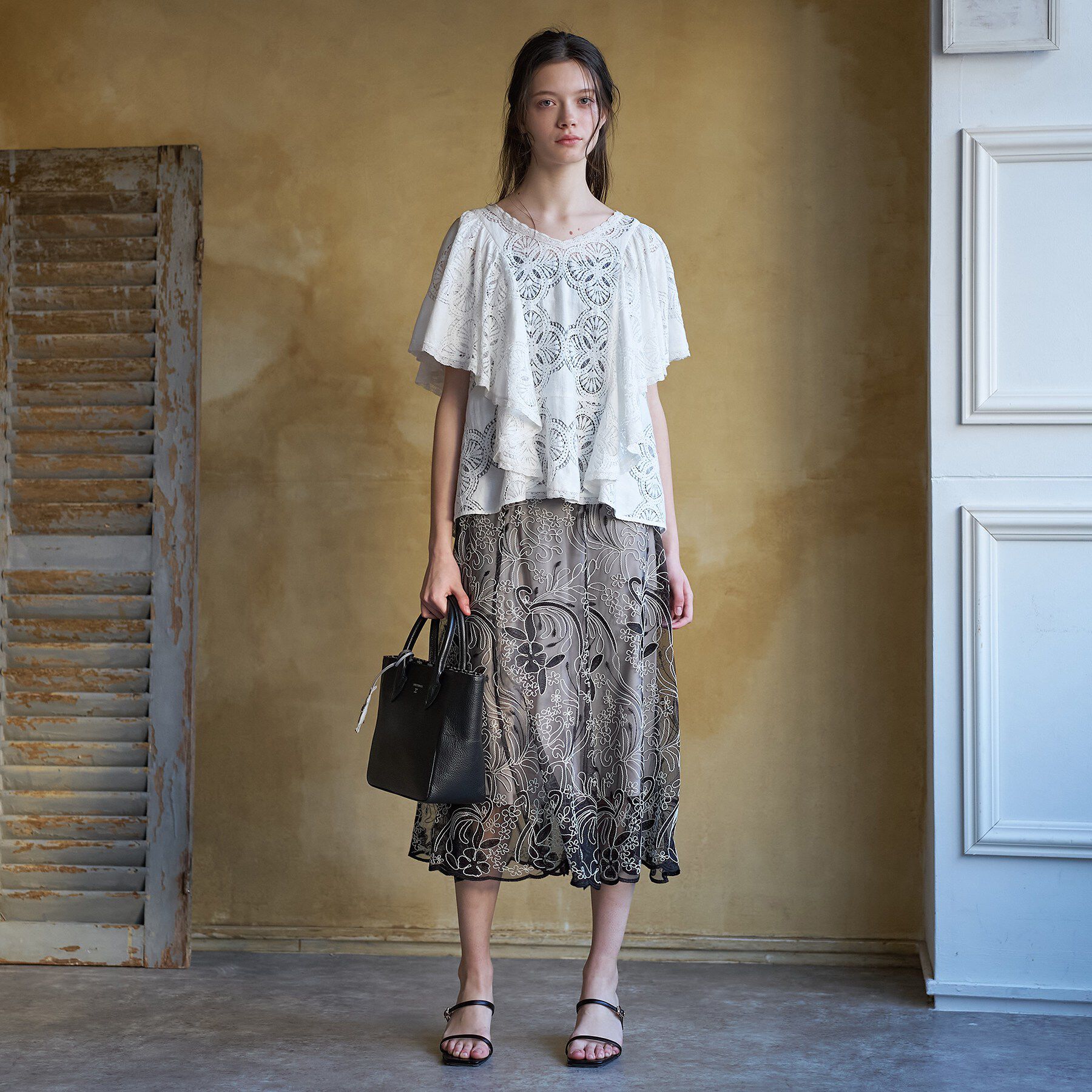 DRESSTERIOR「ラッセルレース ブラウス」|シャツ・ブラウス|