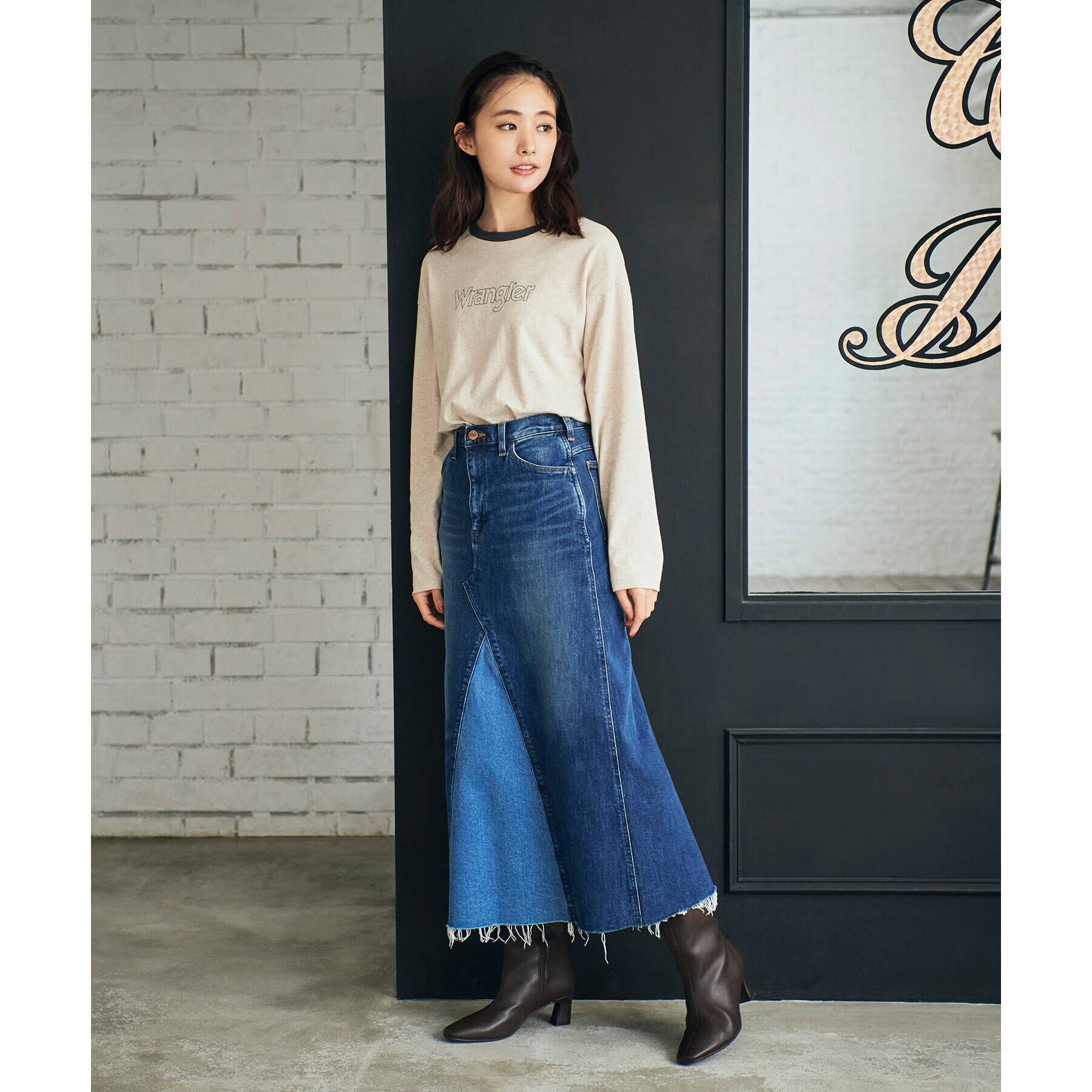 grove「別注リメイク風デニムスカート【Wrangler（ラングラー）】」|スカート|