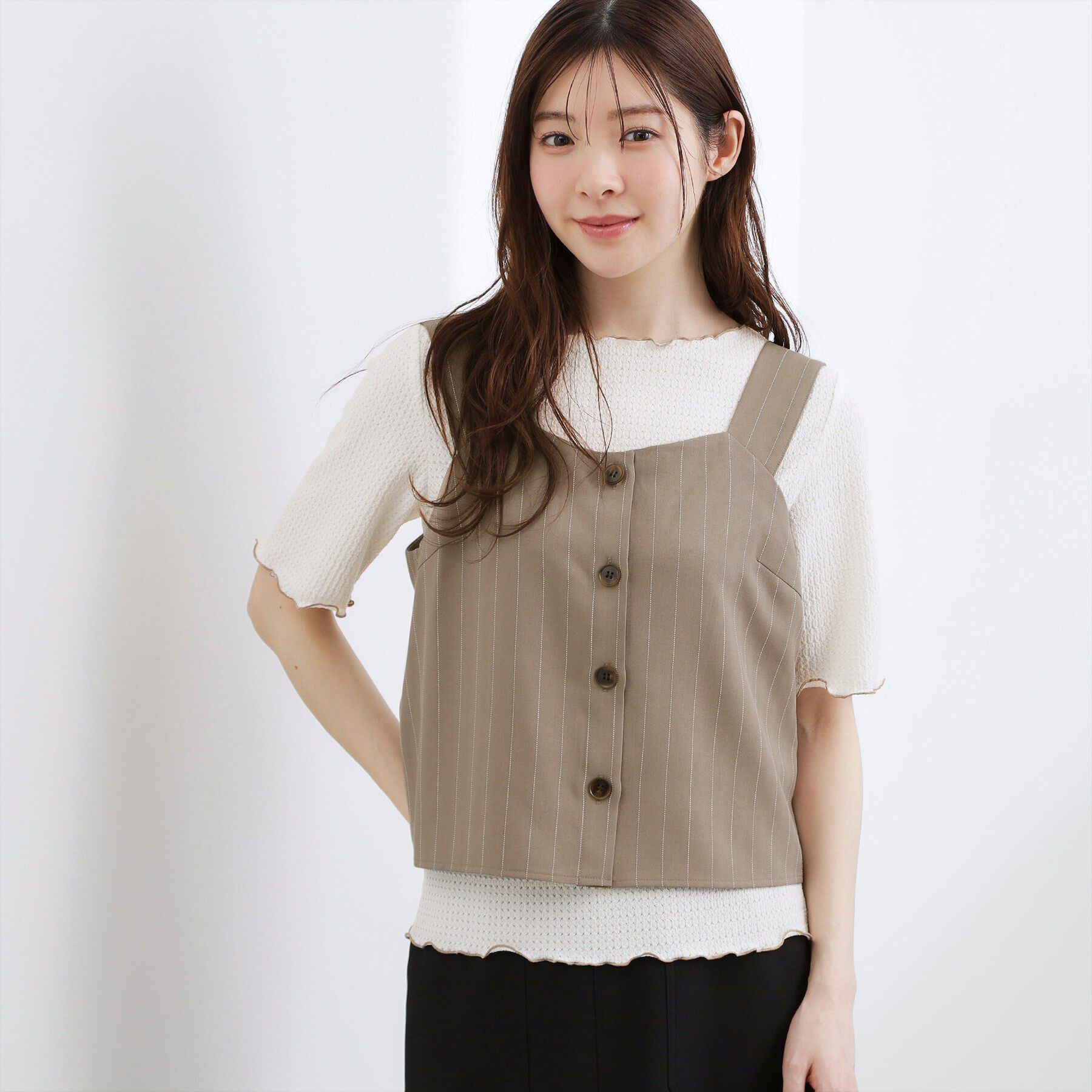 grove「ストライプ ビスチェ＆インナーセット」|その他|