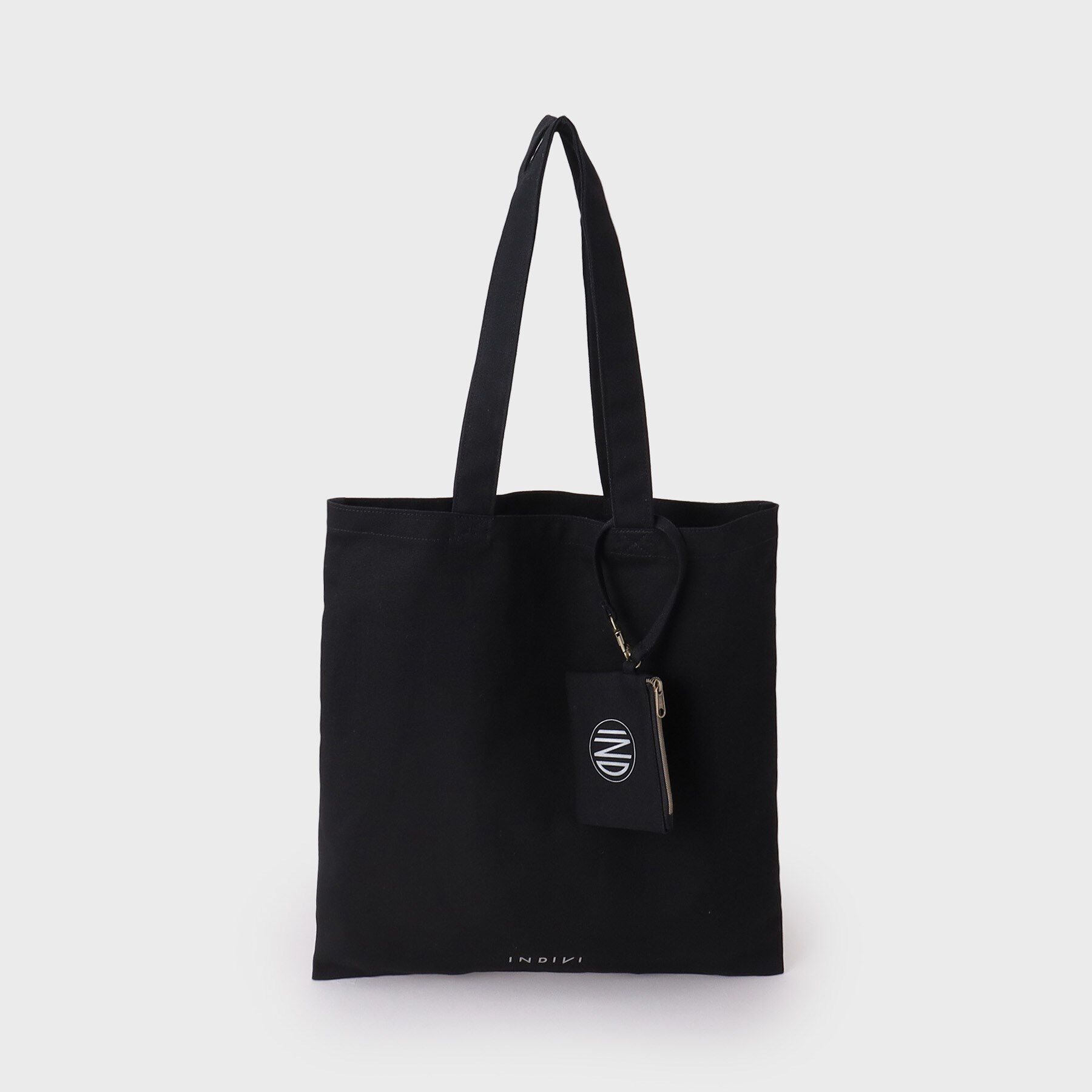 INDIVI「ミニポーチチャーム付きキャンバストート」|トートバッグ|