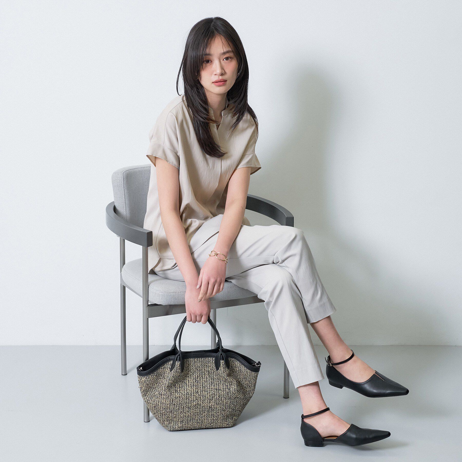 INDIVI「【洗える／SETUP可能】スキッパーブラウス」|シャツ・ブラウス|