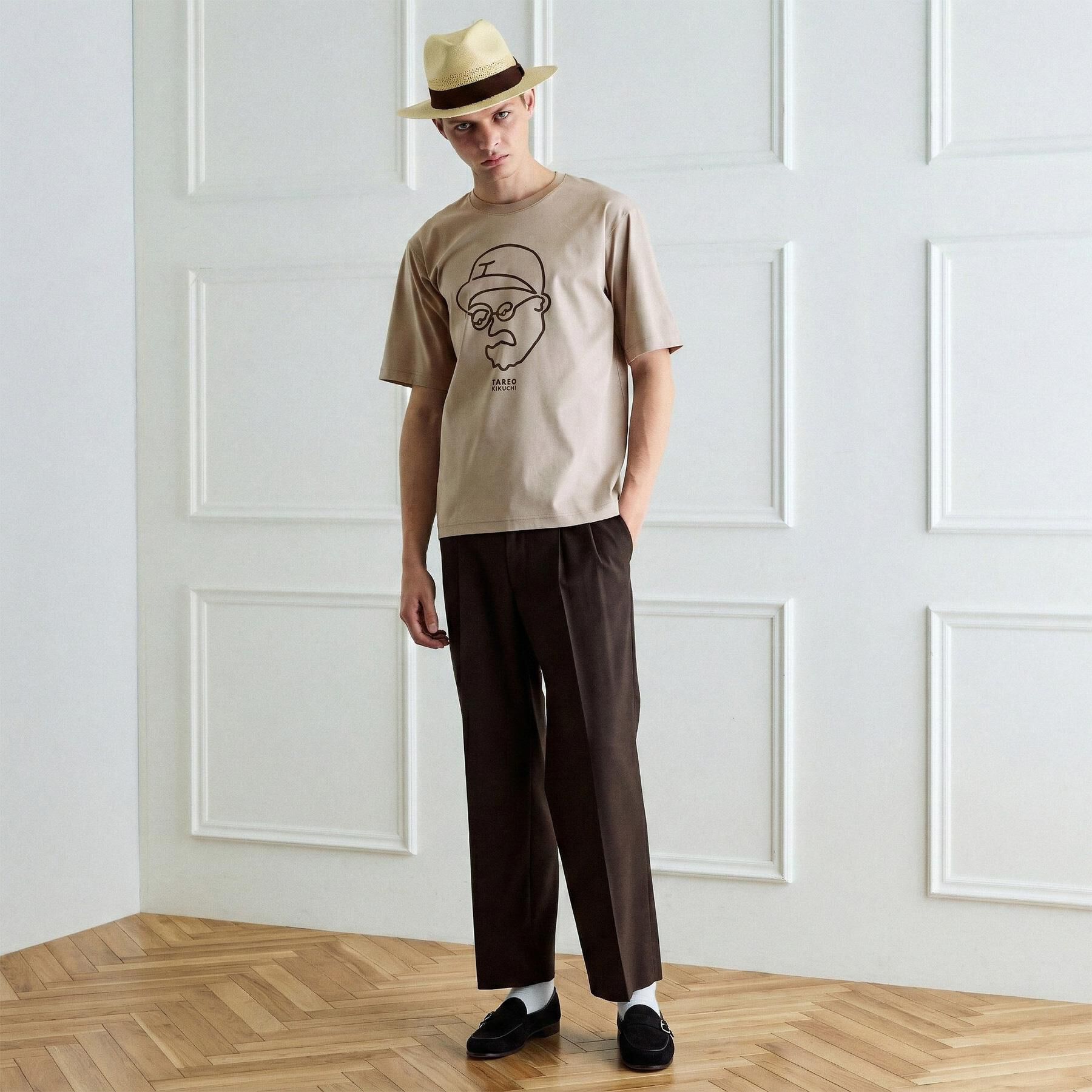 TAKEO KIKUCHI「【BOWLER HAT LABEL】アイスクリアコットン ワンストローク 半袖Tシャツ」|Tシャツ・カットソー|