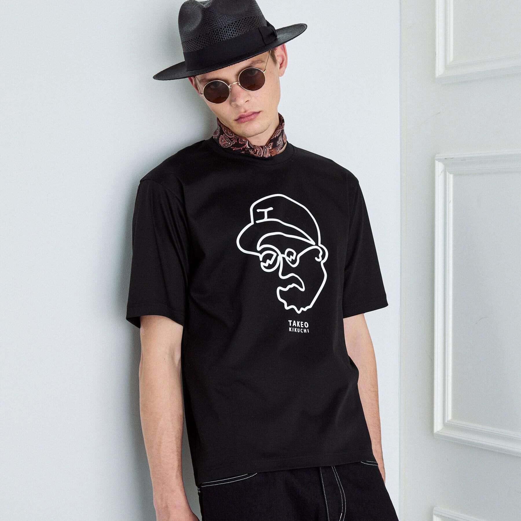 TAKEO KIKUCHI「【BOWLER HAT LABEL】アイスクリアコットン ワンストローク 半袖Tシャツ」|Tシャツ・カットソー|ブラック(019)