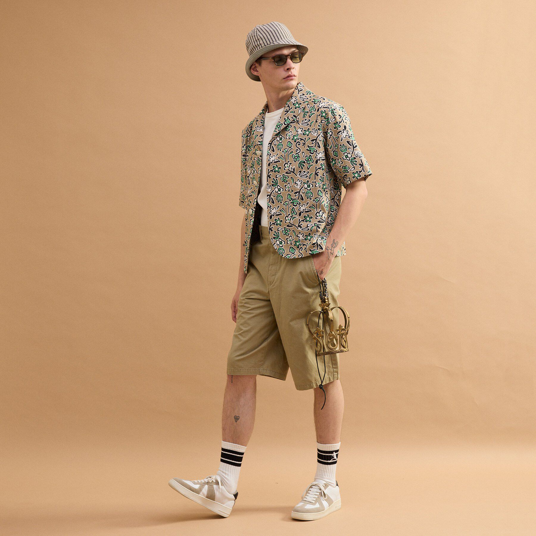 40CARATS&525「フラワープリント半袖ジャケット」|ブルゾン・スタジャン|