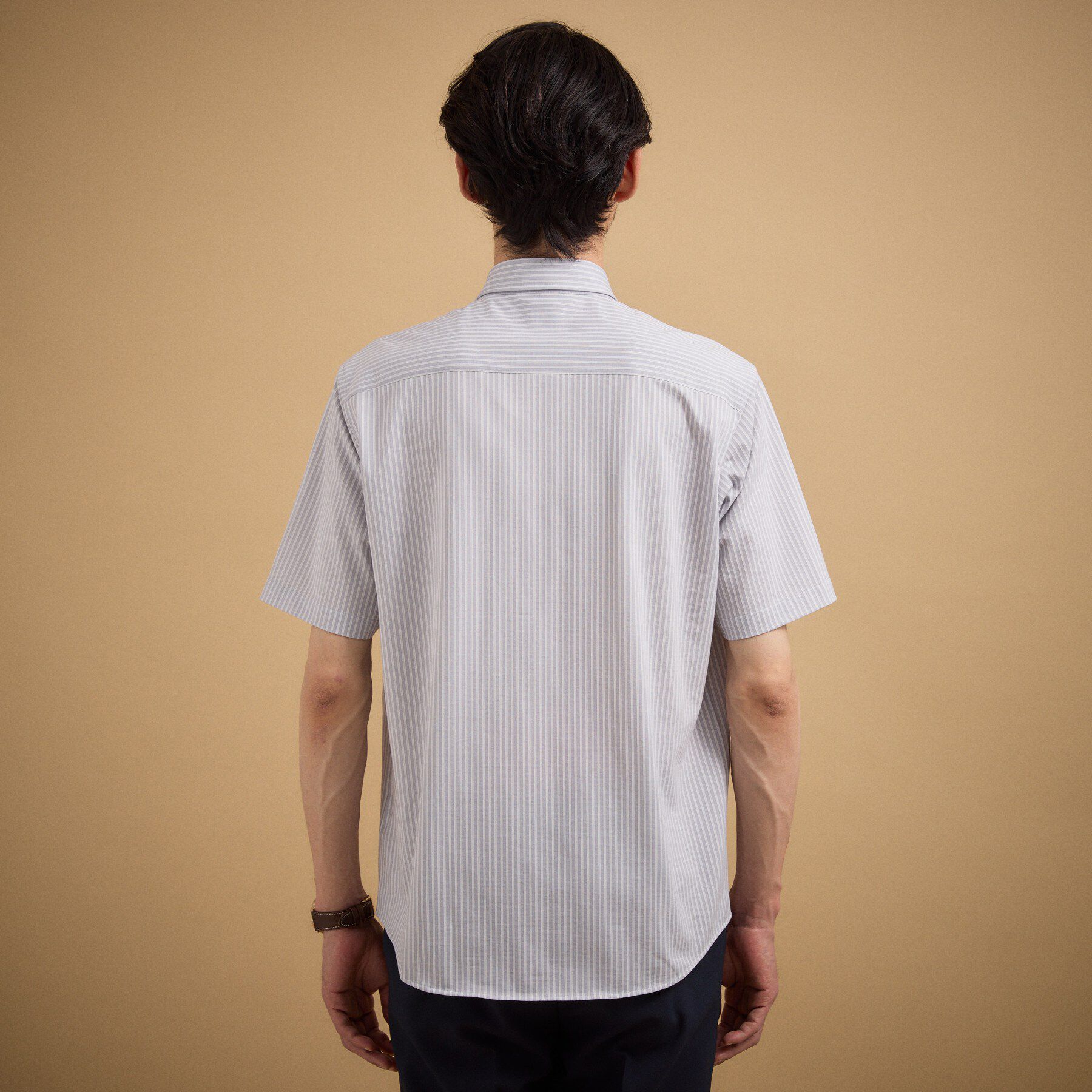 TAKEO KIKUCHI「【接触冷感】 ジャージストライプ シャツ」|シャツ・ブラウス|