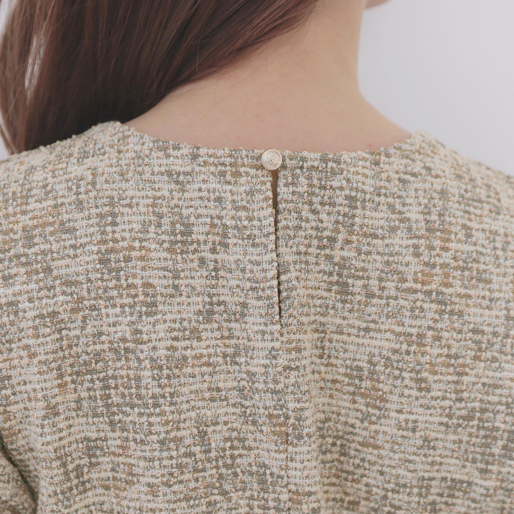 index「ミックスツィードフレアワンピース【洗える/イージーアイロン/ストレッチ】《S～3L》」|ワンピース|