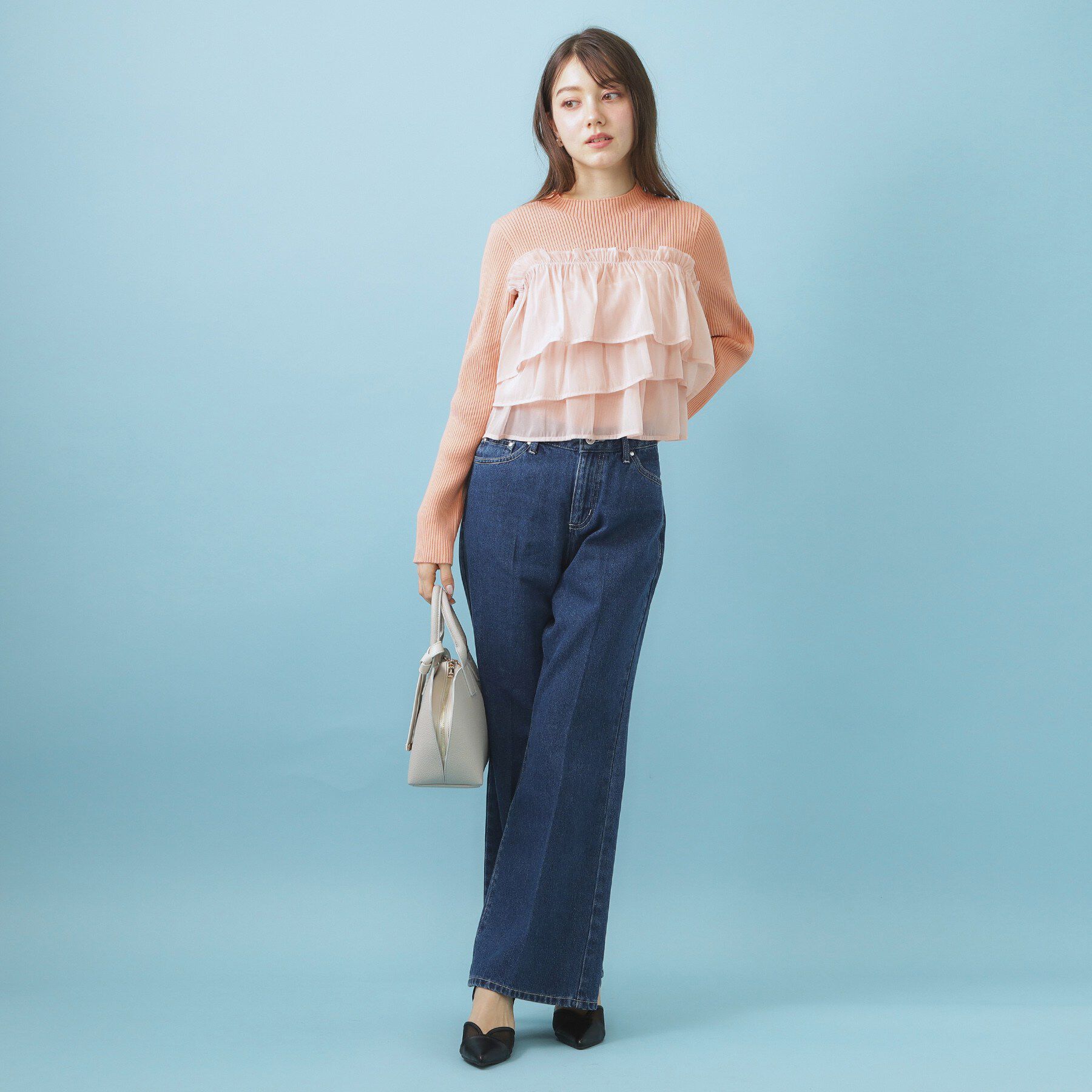 index「3wayフリルドッキングニット【洗濯機OK/抗ピル】」|ニット・セーター|