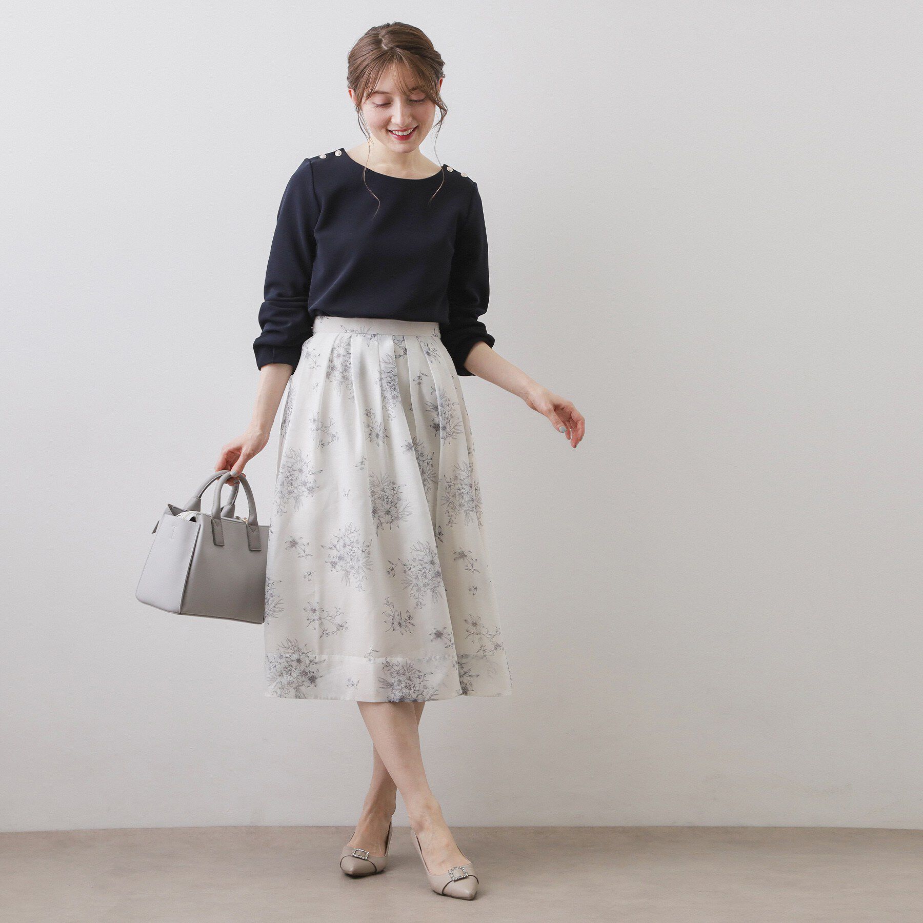 index「肩ボタンボートネックトップス【洗濯機OK】」|Tシャツ・カットソー|