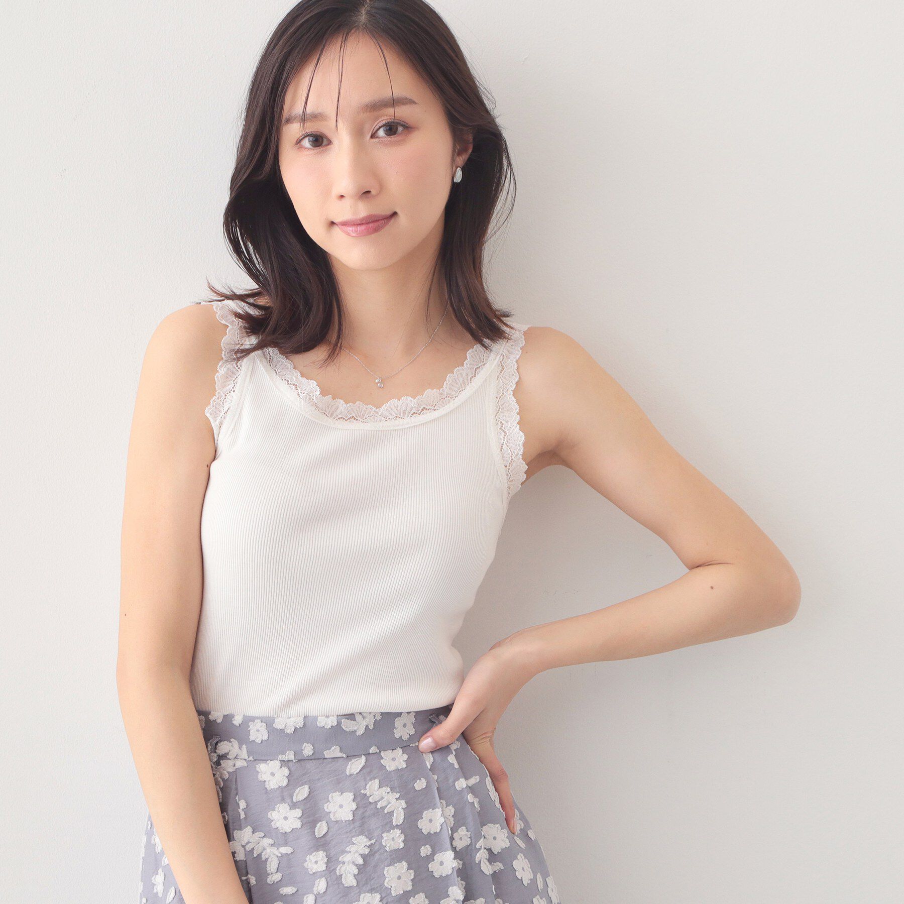 index「前後2way丸胴レースタンクラメアソート【洗濯機OK】」|キャミソール|