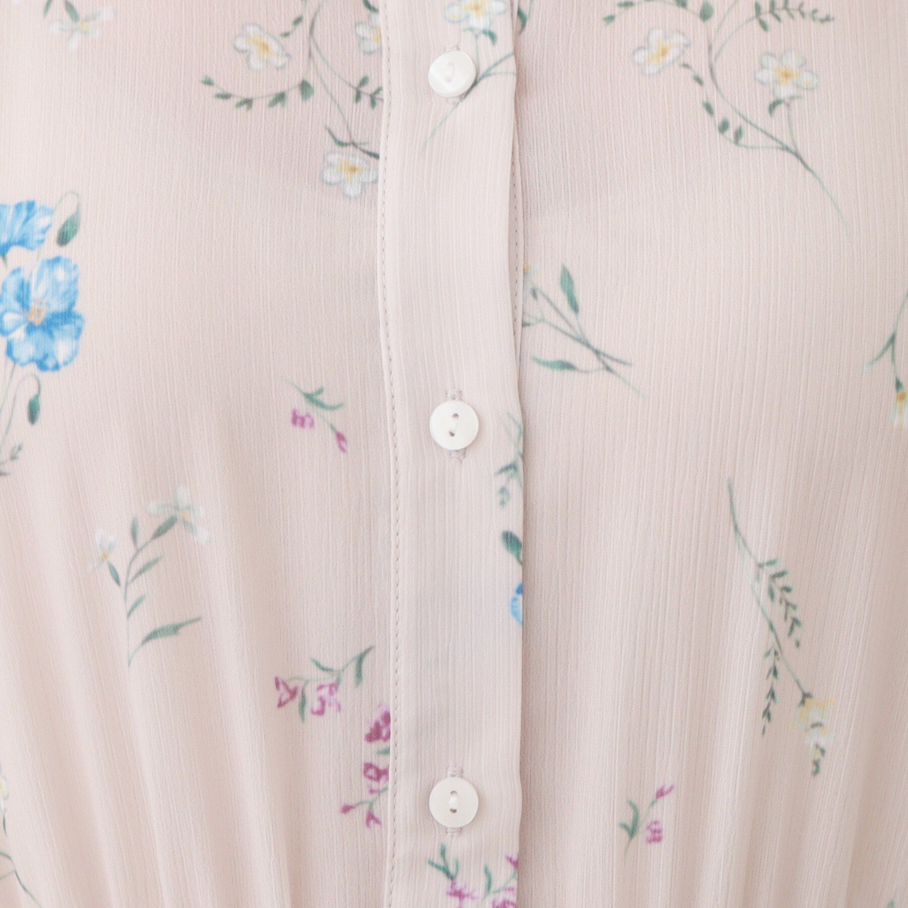 index「衿付き花柄プリーツフレアワンピース【洗濯機OK/イージーアイロン】」|ワンピース|