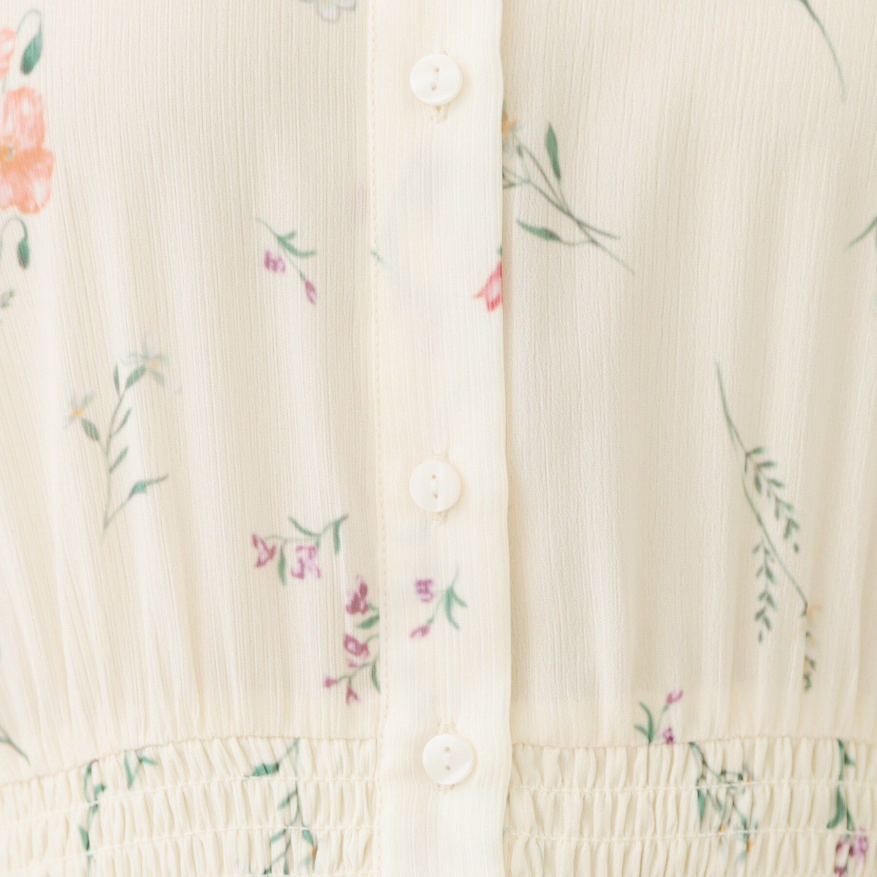 index「衿付き花柄プリーツフレアワンピース【洗濯機OK/イージーアイロン】」|ワンピース|