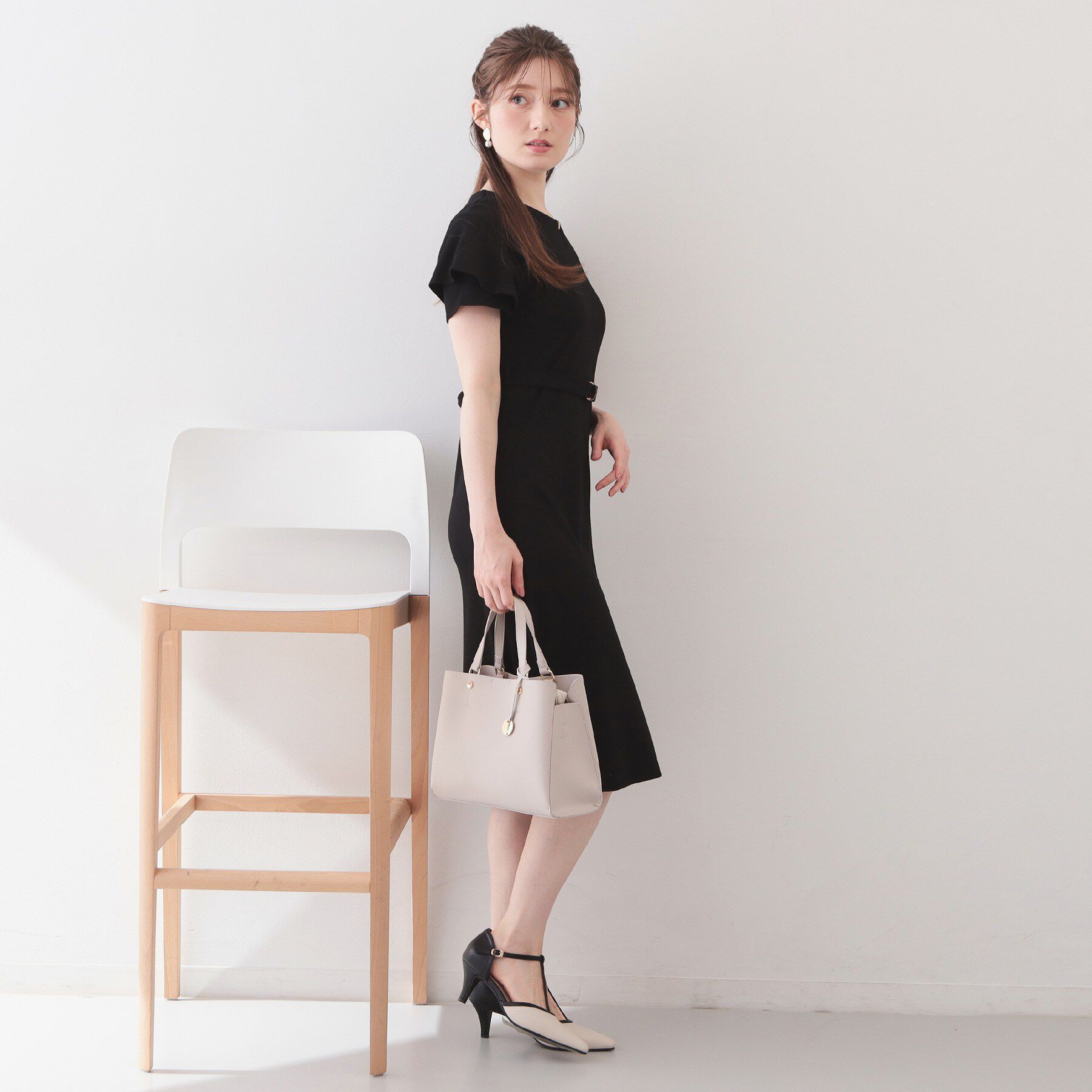 index「Iラインフレアスリーブワンピース【洗濯機OK/接触冷感/UVケア】《XS～3L/6col》」|ワンピース|