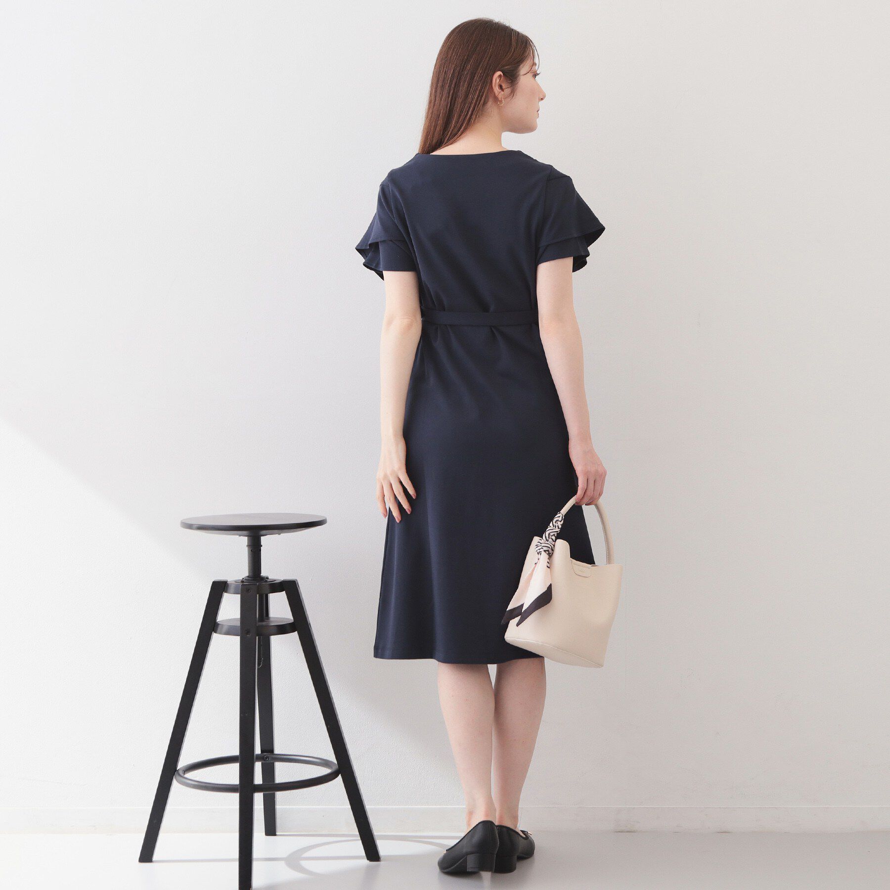 index「Iラインフレアスリーブワンピース【洗濯機OK/接触冷感/UVケア】《XS～3L/6col》」|ワンピース|