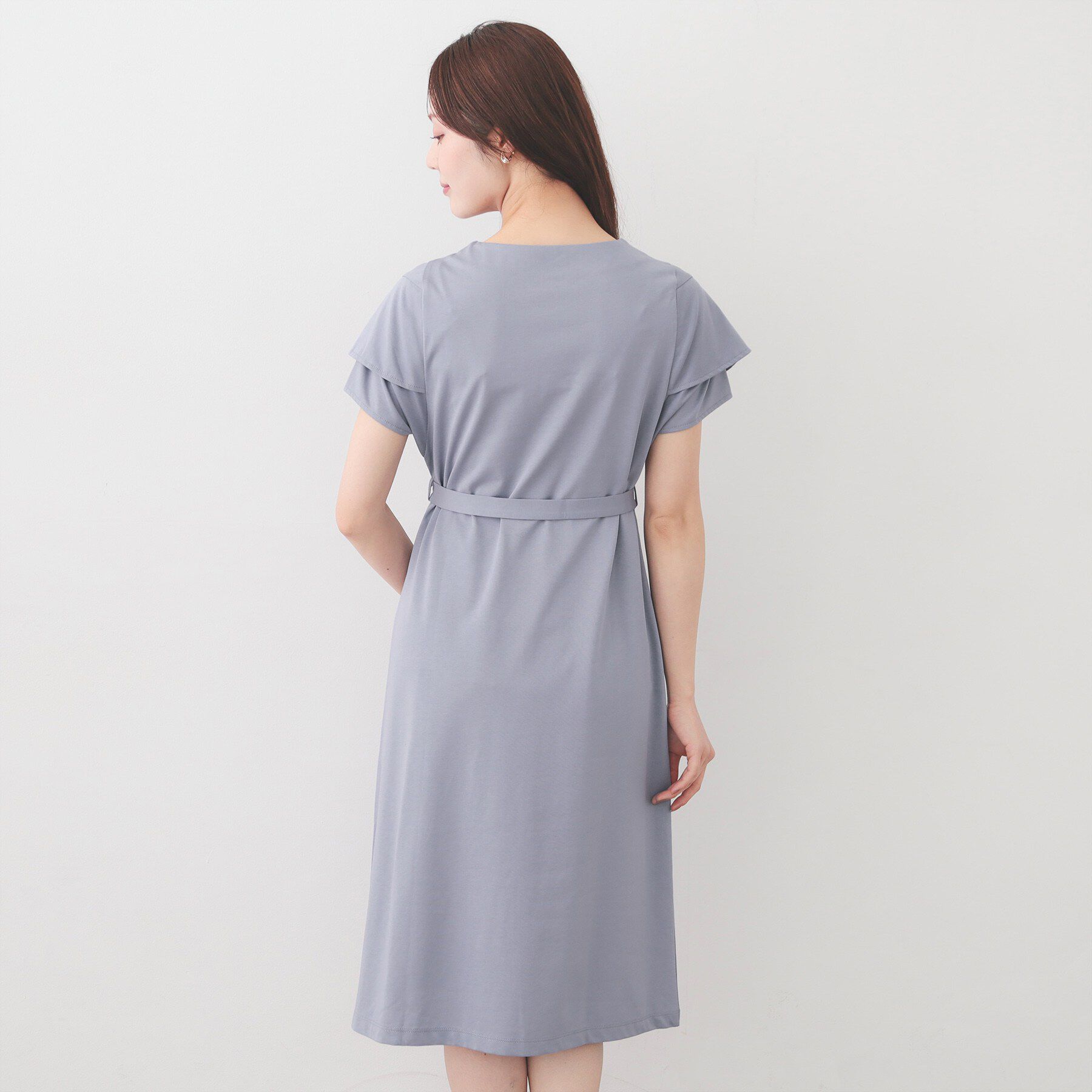 index「Iラインフレアスリーブワンピース【洗濯機OK/接触冷感/UVケア】《XS～3L/6col》」|ワンピース|