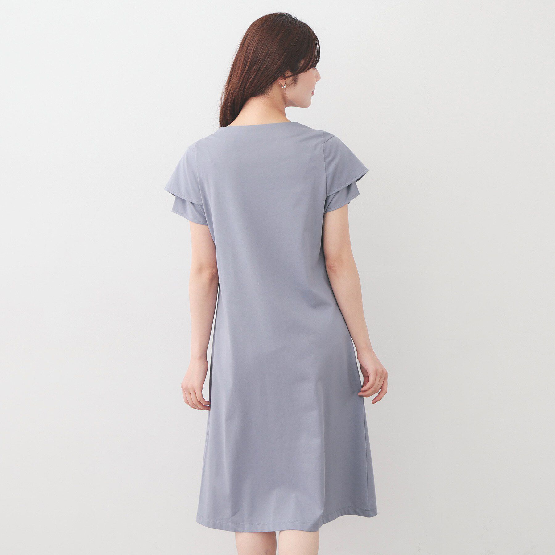 index「Iラインフレアスリーブワンピース【洗濯機OK/接触冷感/UVケア】《XS～3L/6col》」|ワンピース|