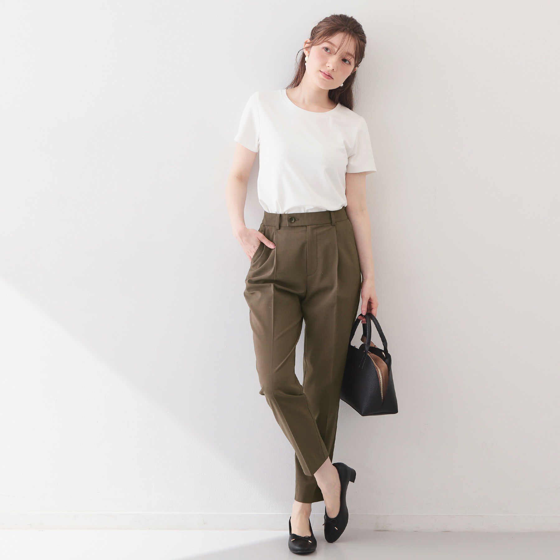 index「ストレッチテーパードパンツ/セットアップ対応可【洗濯機OK/接触冷感/吸水速乾/イージーアイロン】《」|その他|