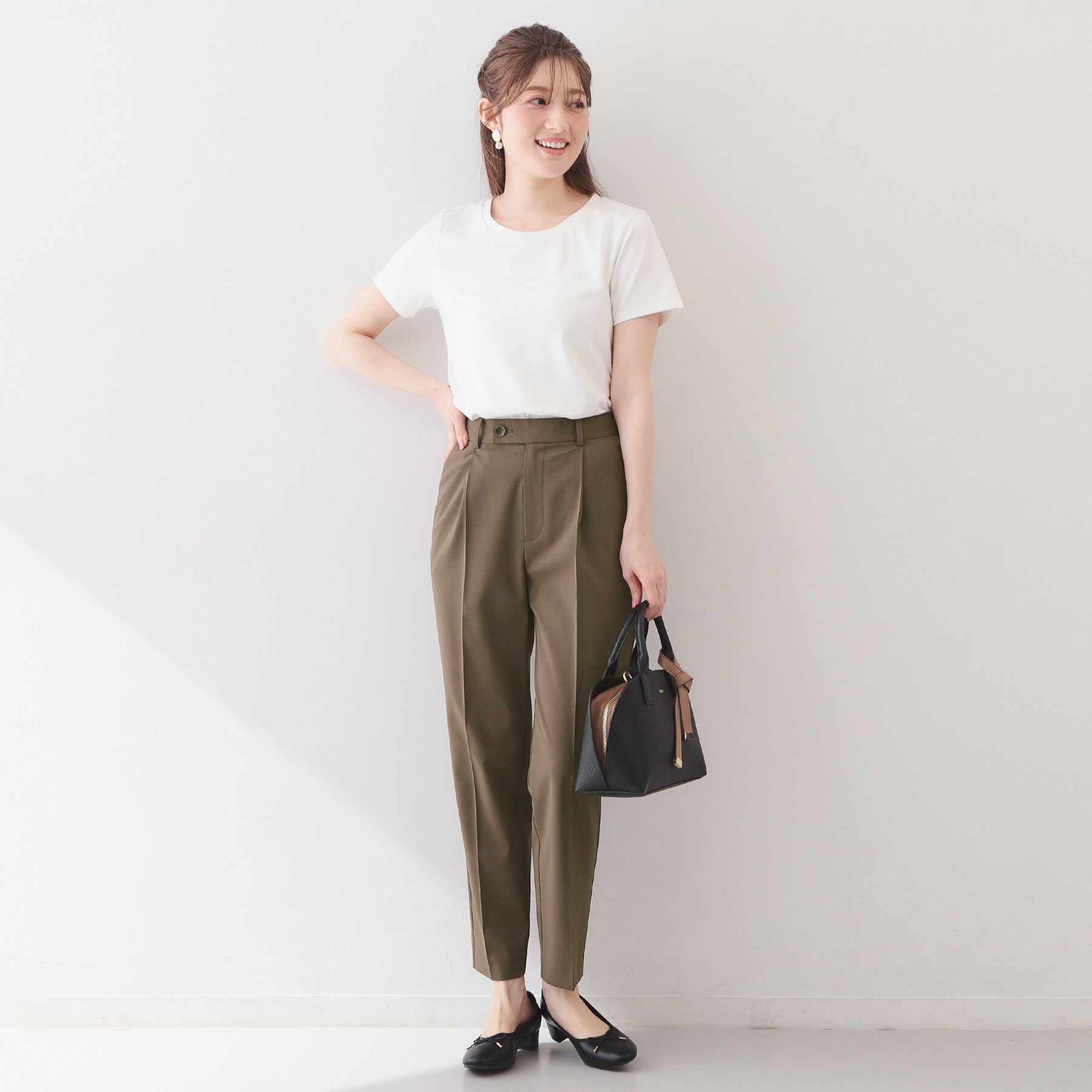 index「ストレッチテーパードパンツ/セットアップ対応可【洗濯機OK/接触冷感/吸水速乾/イージーアイロン】《」|その他|