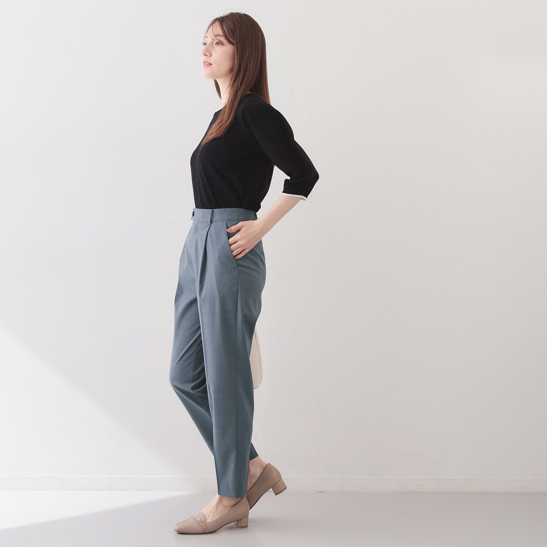 index「ストレッチテーパードパンツ/セットアップ対応可【洗濯機OK/接触冷感/吸水速乾/イージーアイロン】《」|その他|