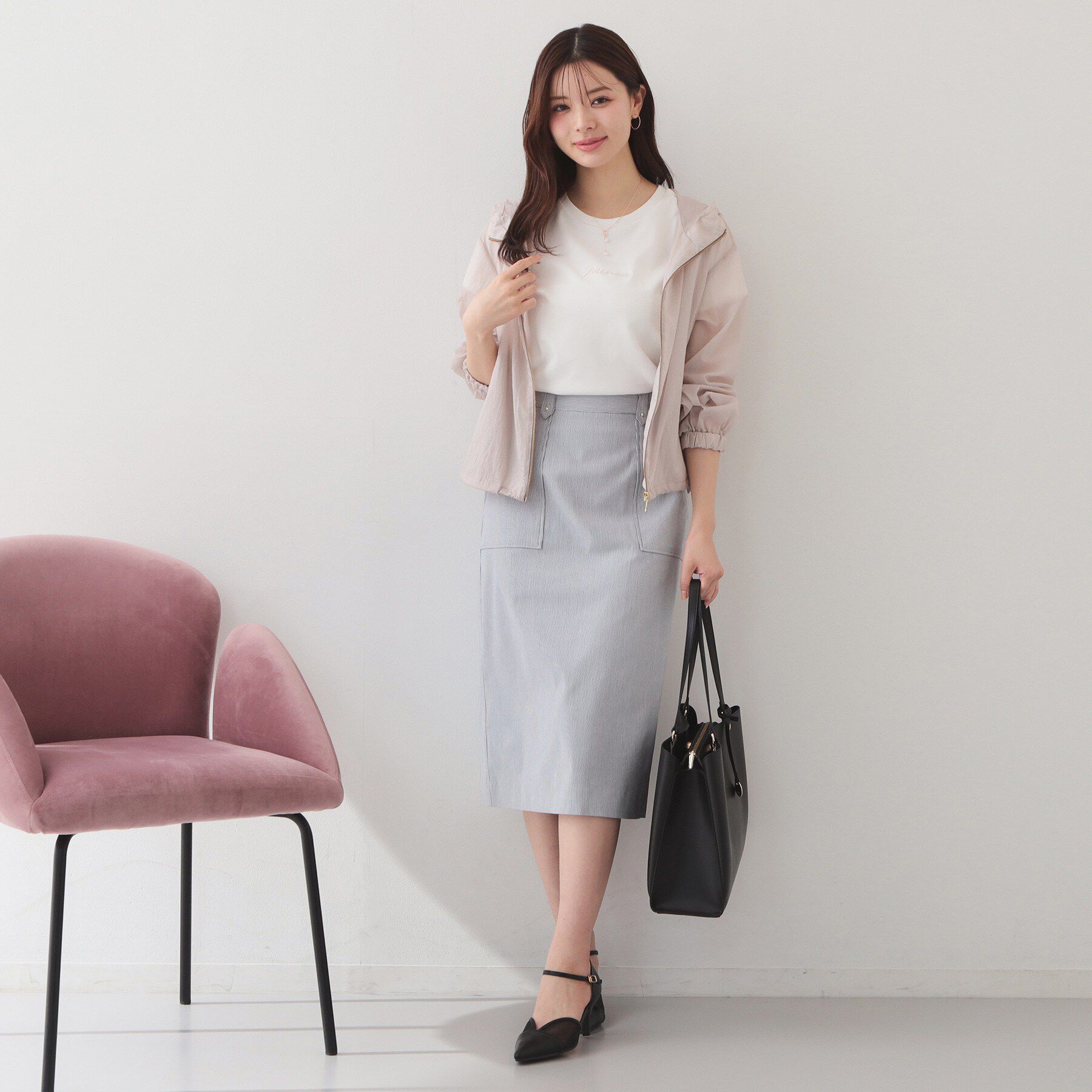 index「フロントロゴ刺繍Tシャツ【洗濯機OK・接触冷感・UVケア】」|Tシャツ・カットソー|