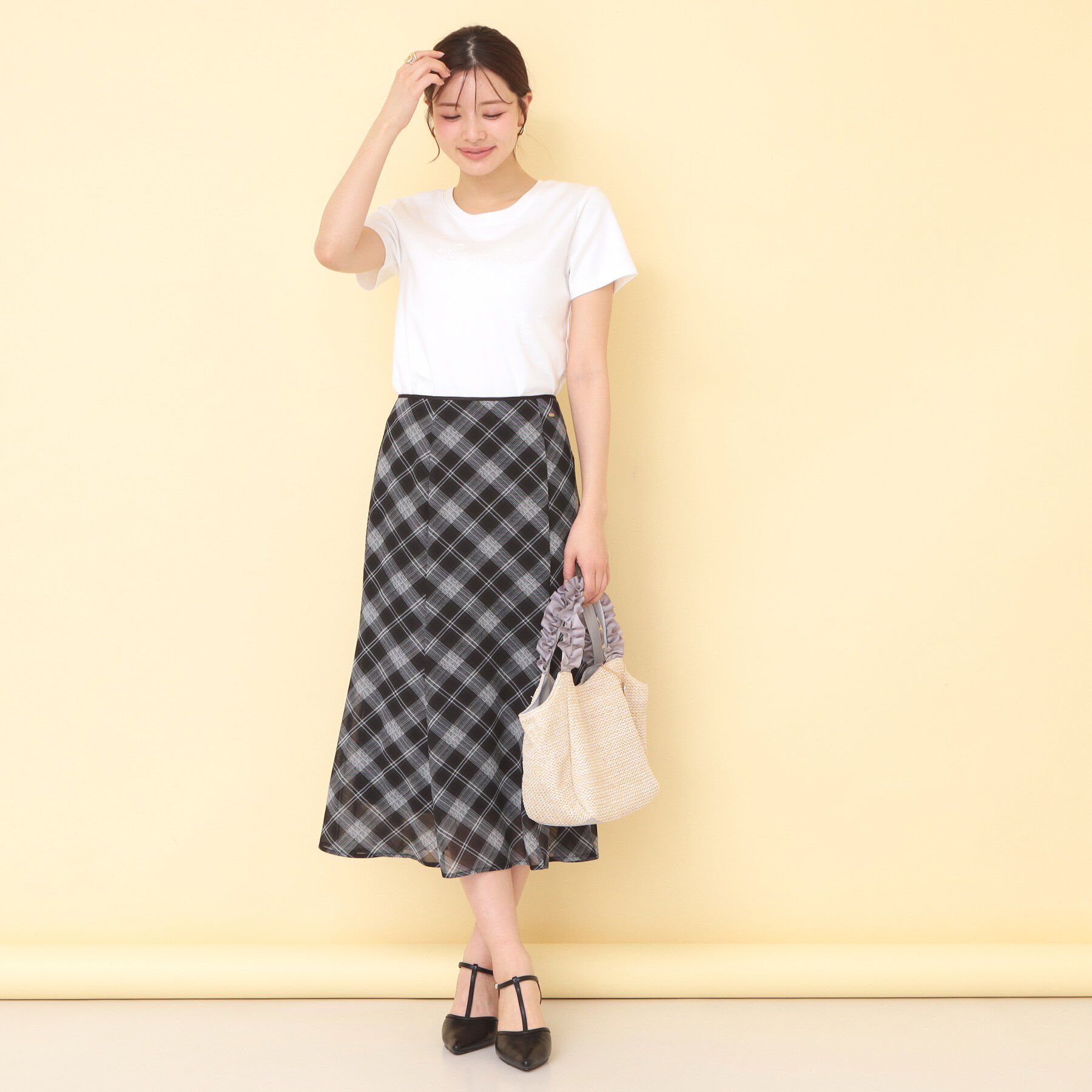 index「リボンテープロゴTシャツ【洗濯機OK／接触冷感／UVケア】」|Tシャツ・カットソー|