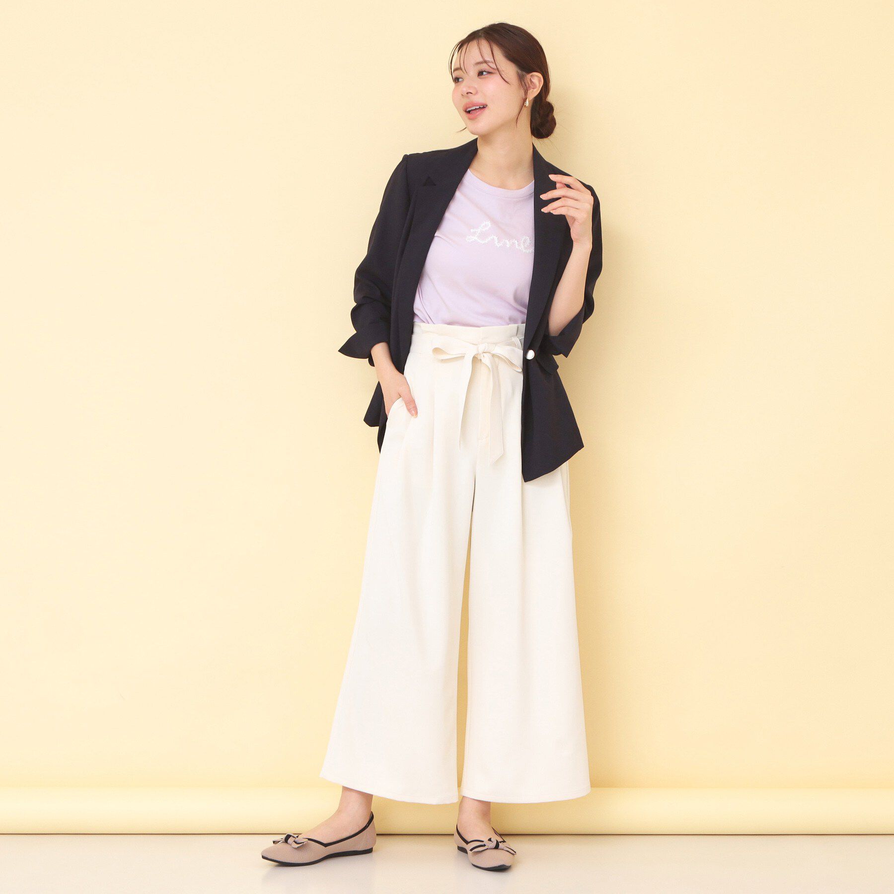 index「リボンテープロゴTシャツ【洗濯機OK／接触冷感／UVケア】」|Tシャツ・カットソー|