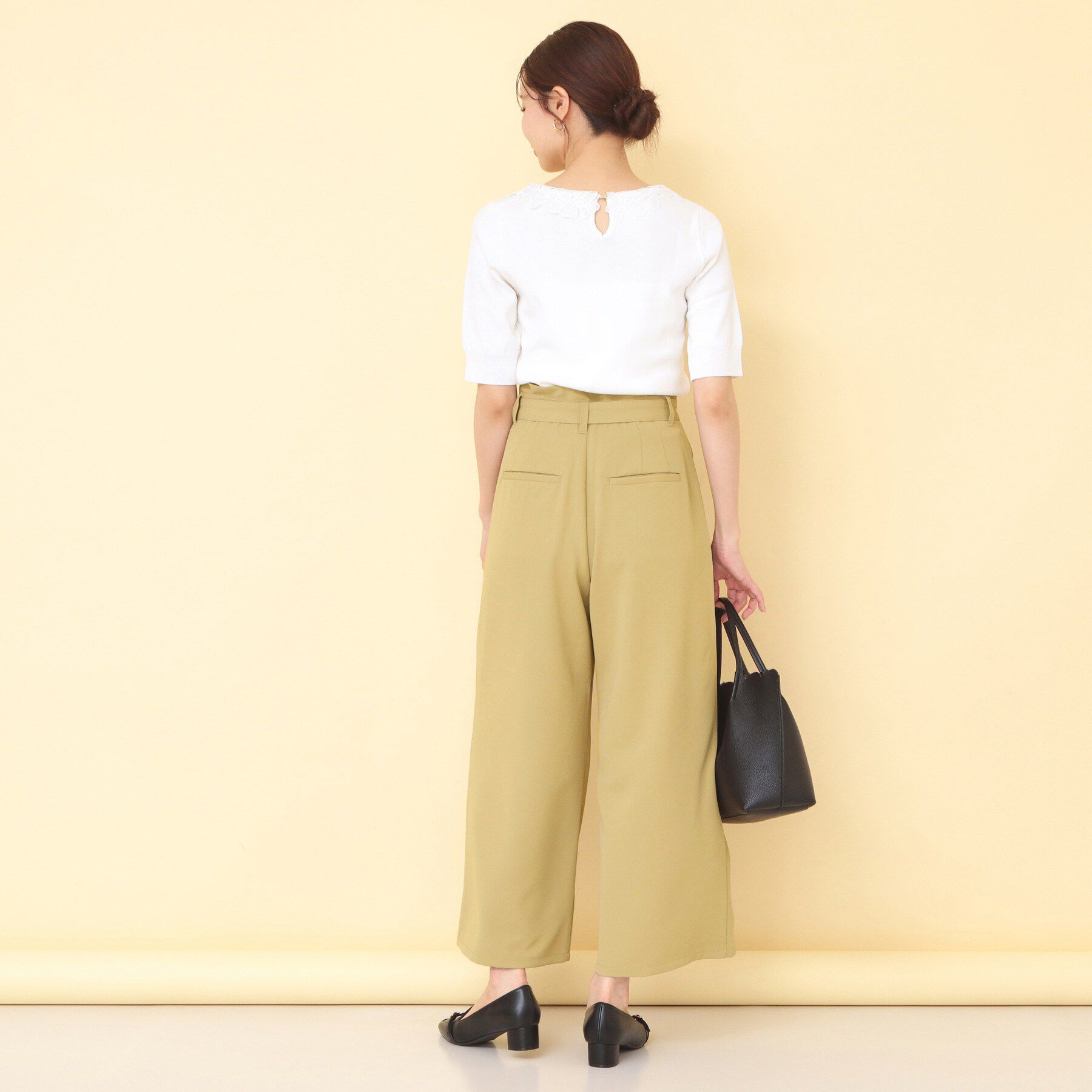 index「リボンベルト付カラーワイドパンツ【洗濯機OK】」|その他|