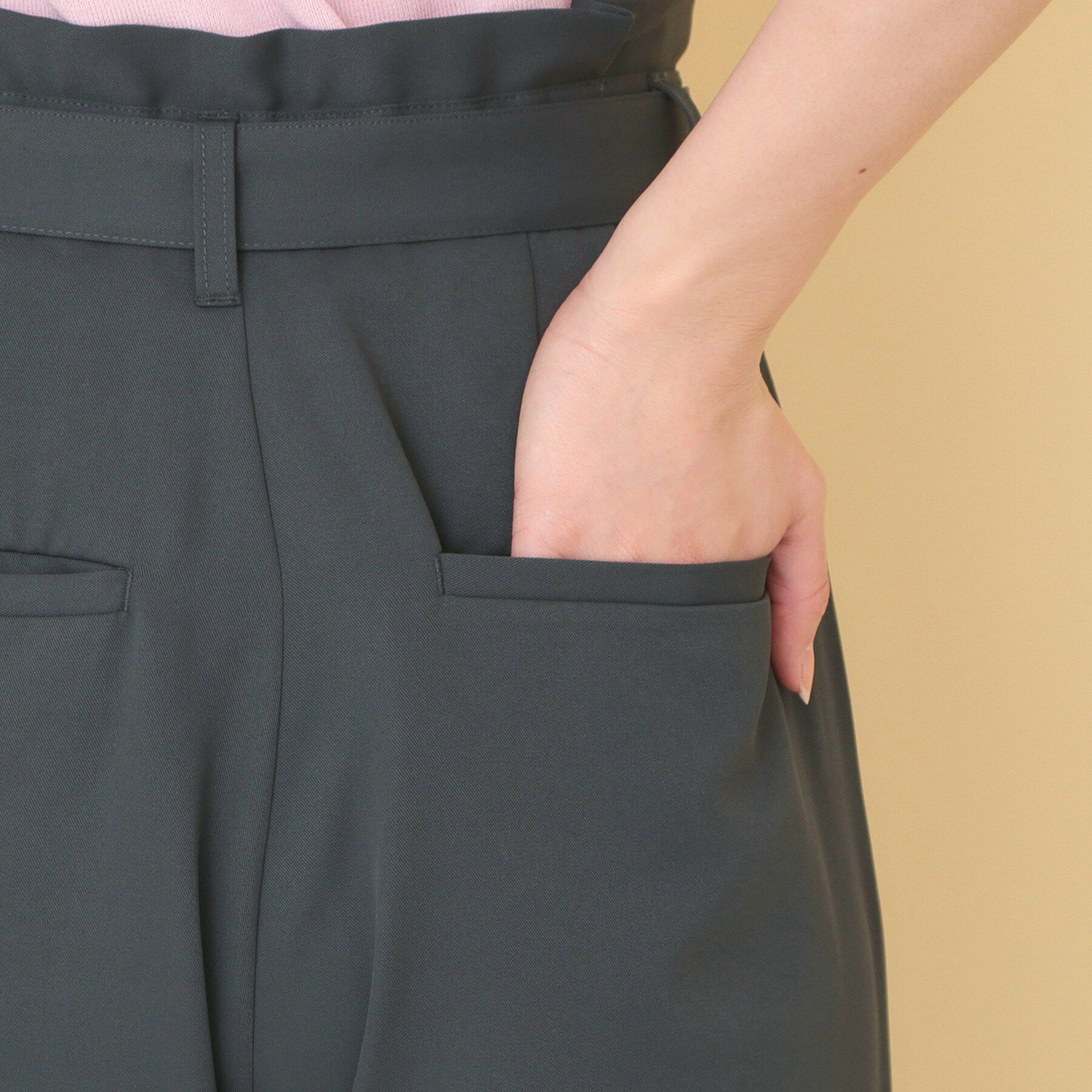 index「リボンベルト付カラーワイドパンツ【洗濯機OK】」|その他|