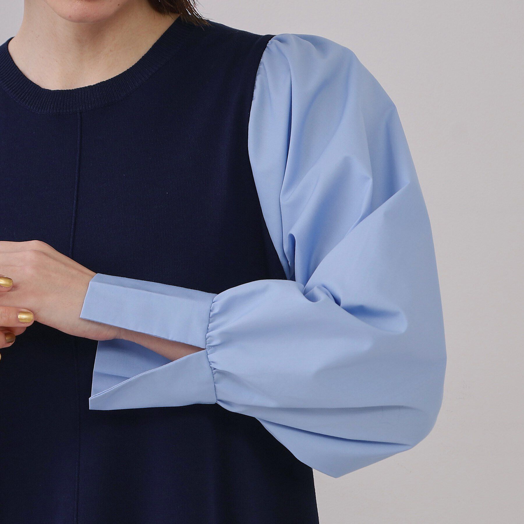 OPAQUE.CLIP「フハクスリーブニットワンピース【洗える】」|ワンピース|