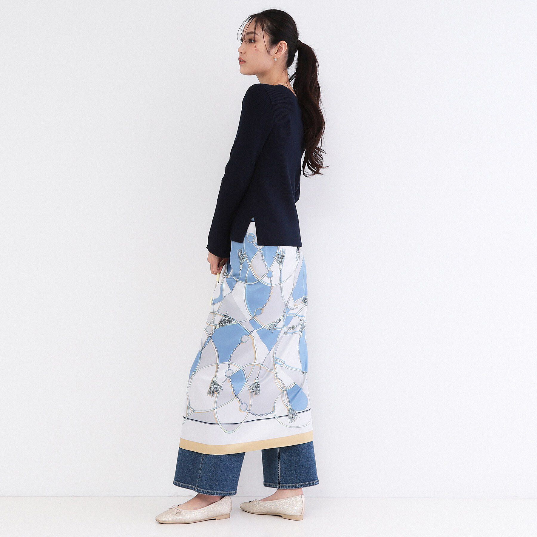 OPAQUE.CLIP「《ツインセット》ビスチェベスト&times;リブニット【洗濯機OK】」|ニット・セーター|