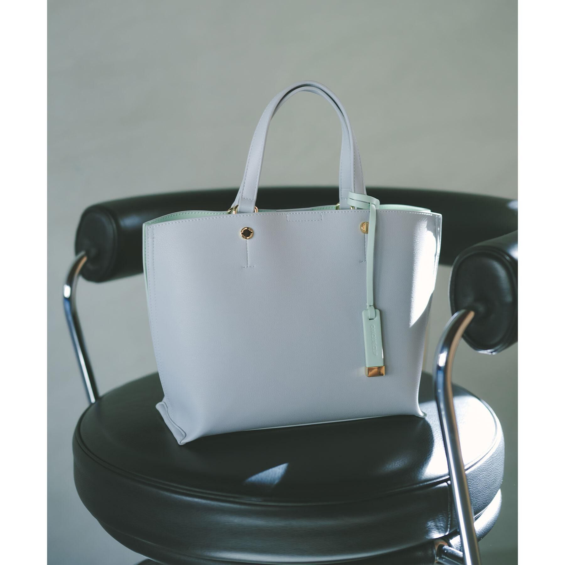 OPAQUE.CLIP「名品バイカラーミドルトート」|トートバッグ|